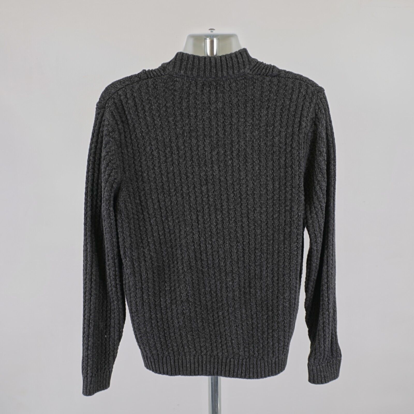 Eddie Bauer Eddie Bauer Large Gray Cotton Cable Knit Sweater Button 1/4 Size US L / EU 52-54 / 3 - 7 Thumbnail