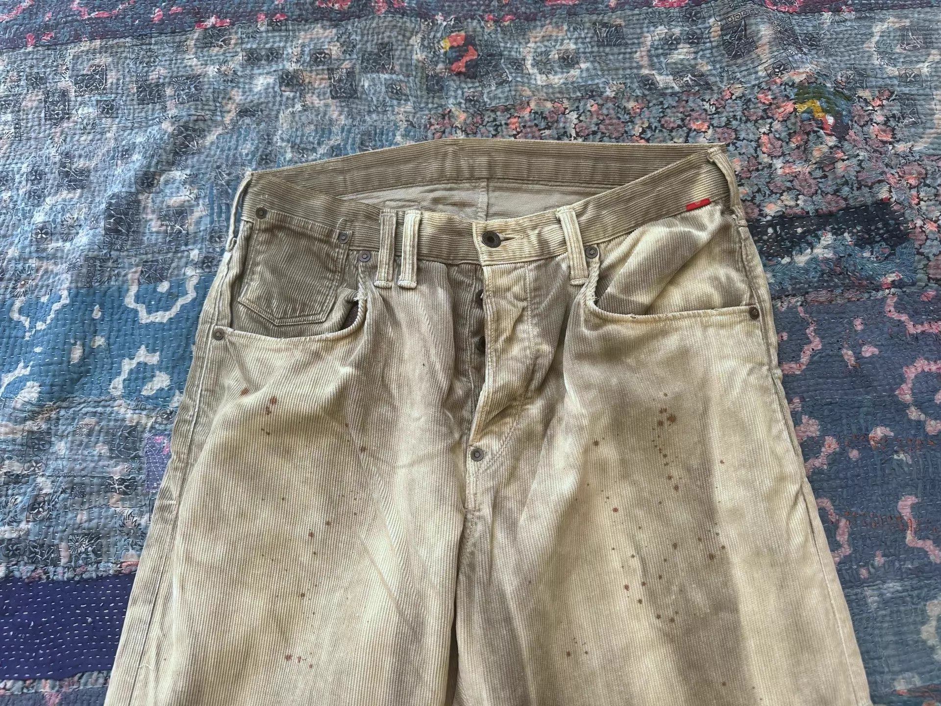 ANACHRONORM anachronorm corduroy distressed pants 32 worn Size US 32 / EU 48 - 3 Thumbnail