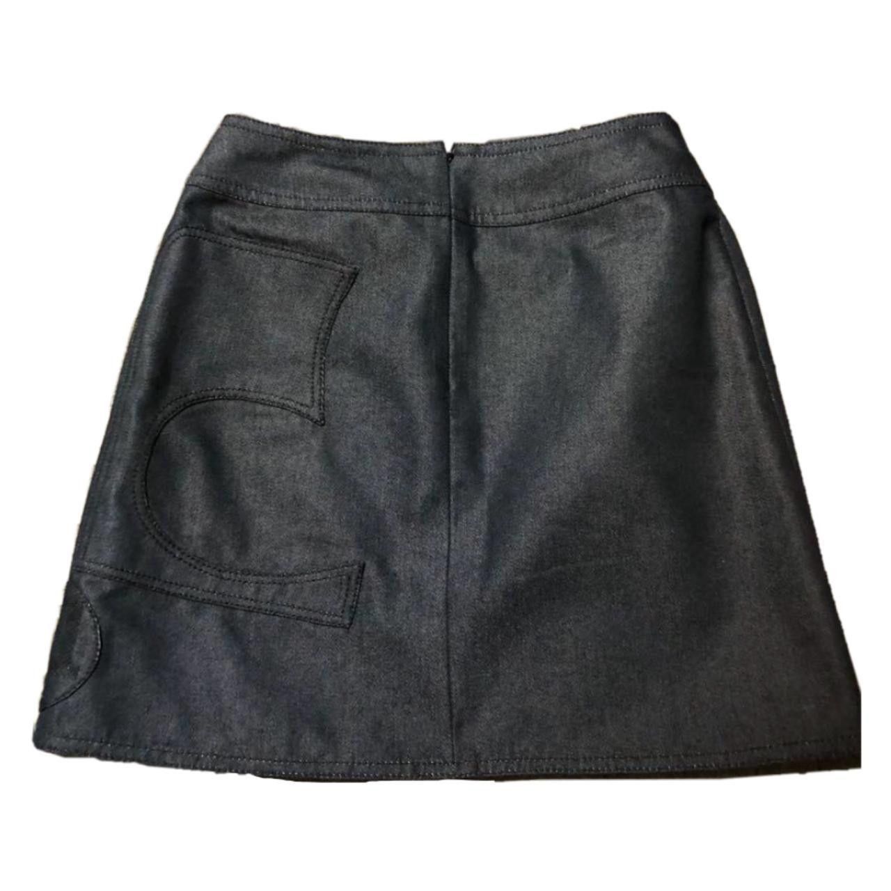 Courreges Courreges Denim Logo Embroidered Mini Skirt Size 27" / US 4 / IT 40 - 2 Thumbnail