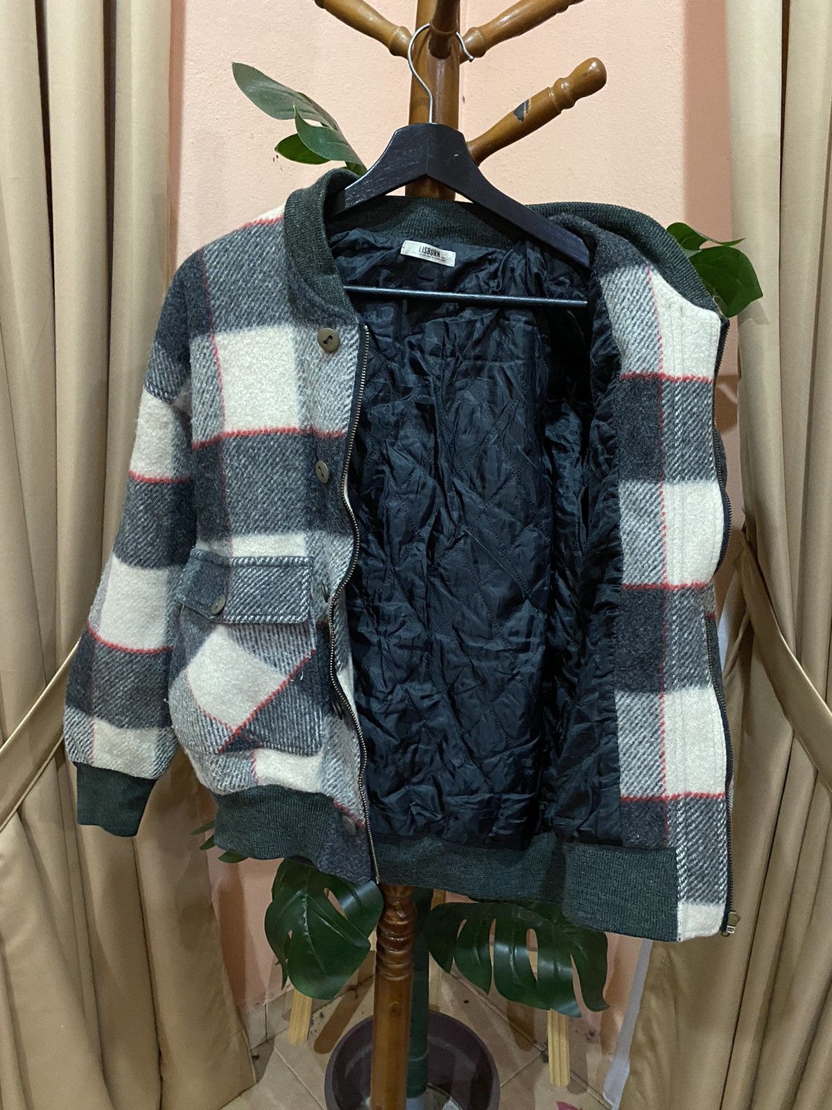 If Six Was Nine Lisburn Plaid Wool Bomber Jacket Vintage Urban Outdoor Style Size US M / EU 48-50 / 2 - 8 Thumbnail