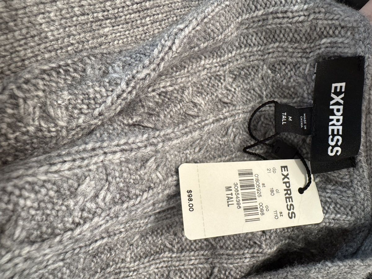 Express NWT Grey Express Cardigan Medium Tall Size US M / EU 48-50 / 2 - 3 Thumbnail