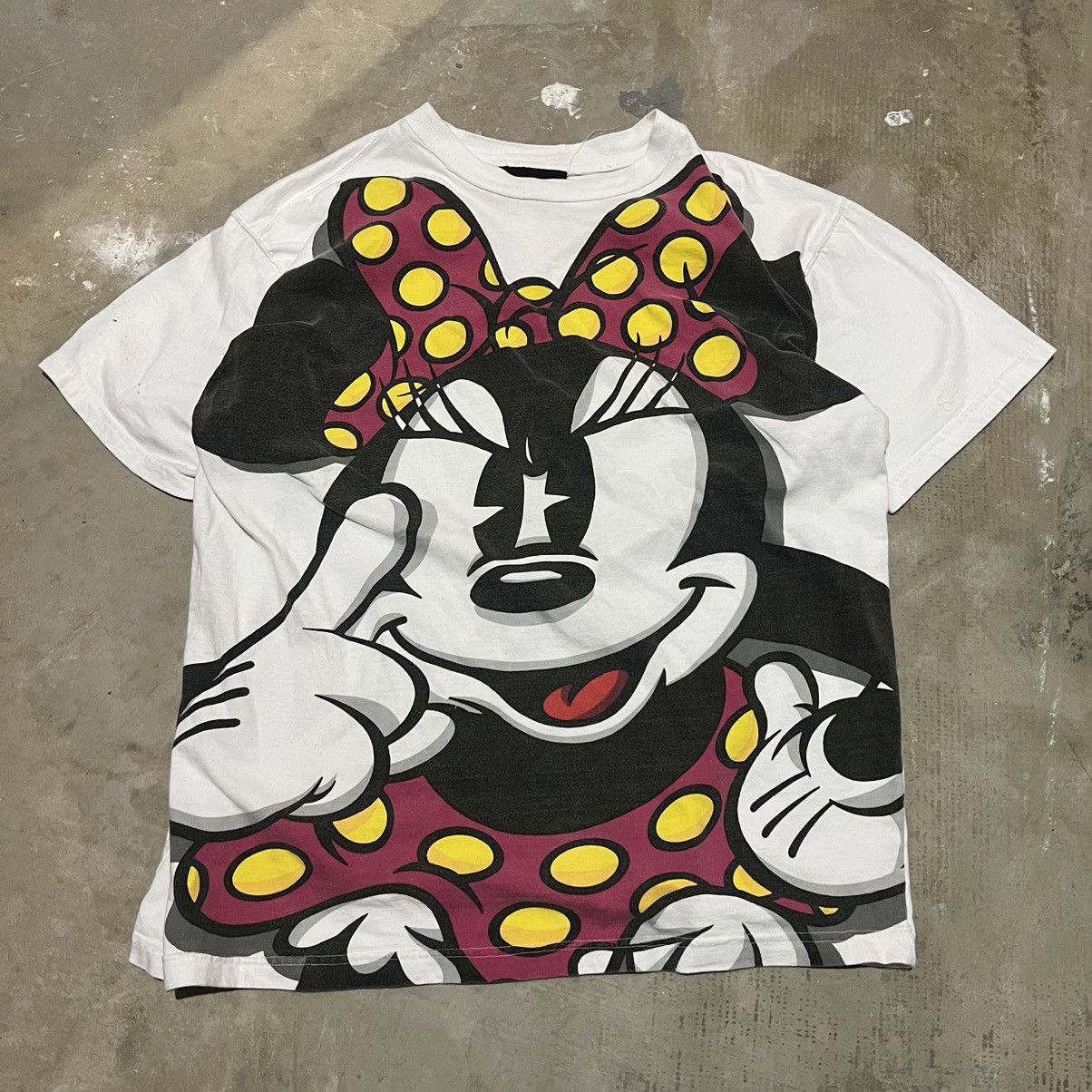 Image of Grail 90's Minnie Mouse Aop Disney Originals T-Shirt in White, Men's (Size XL)