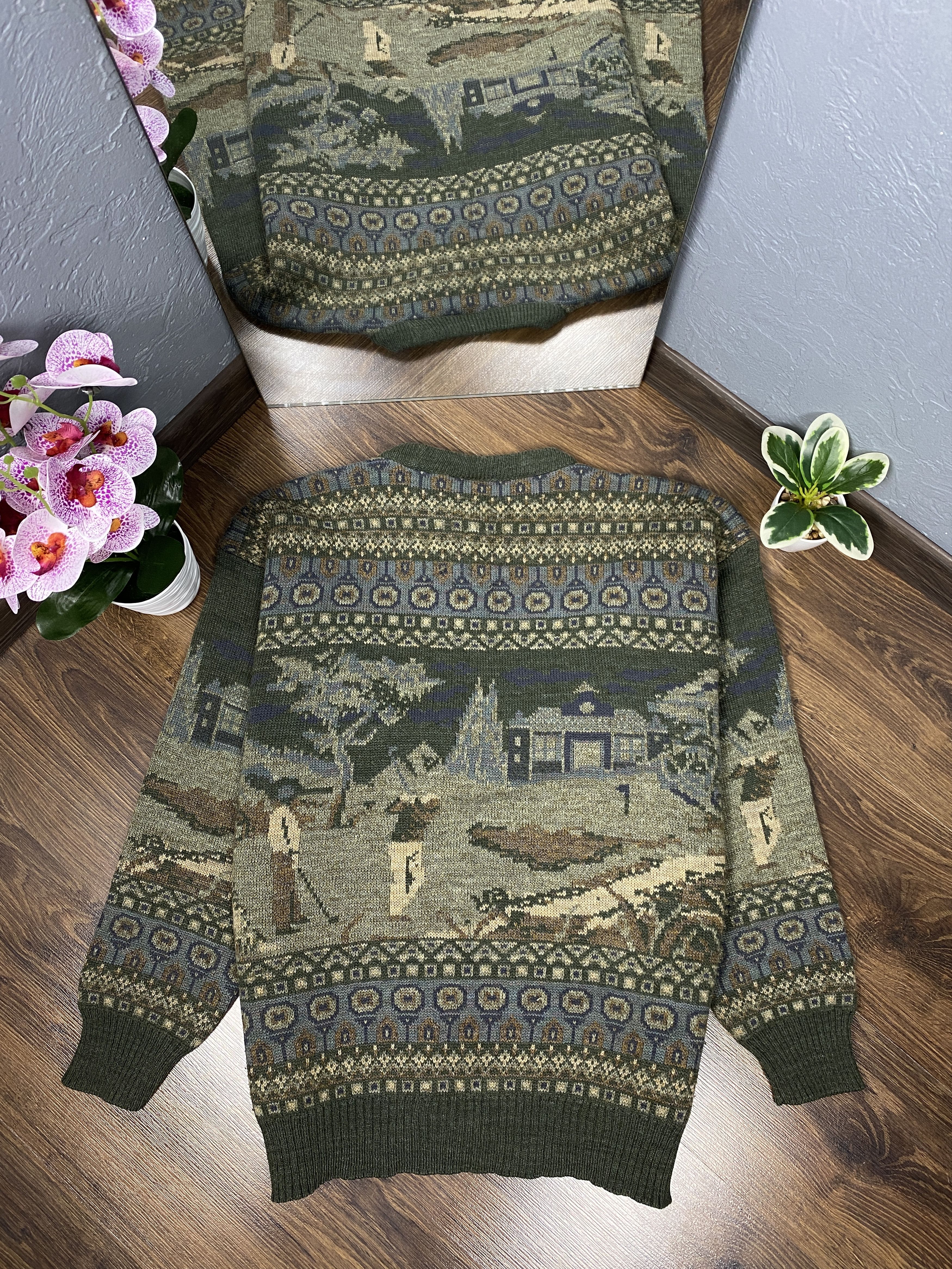 Vintage knit grandpa sweater golf