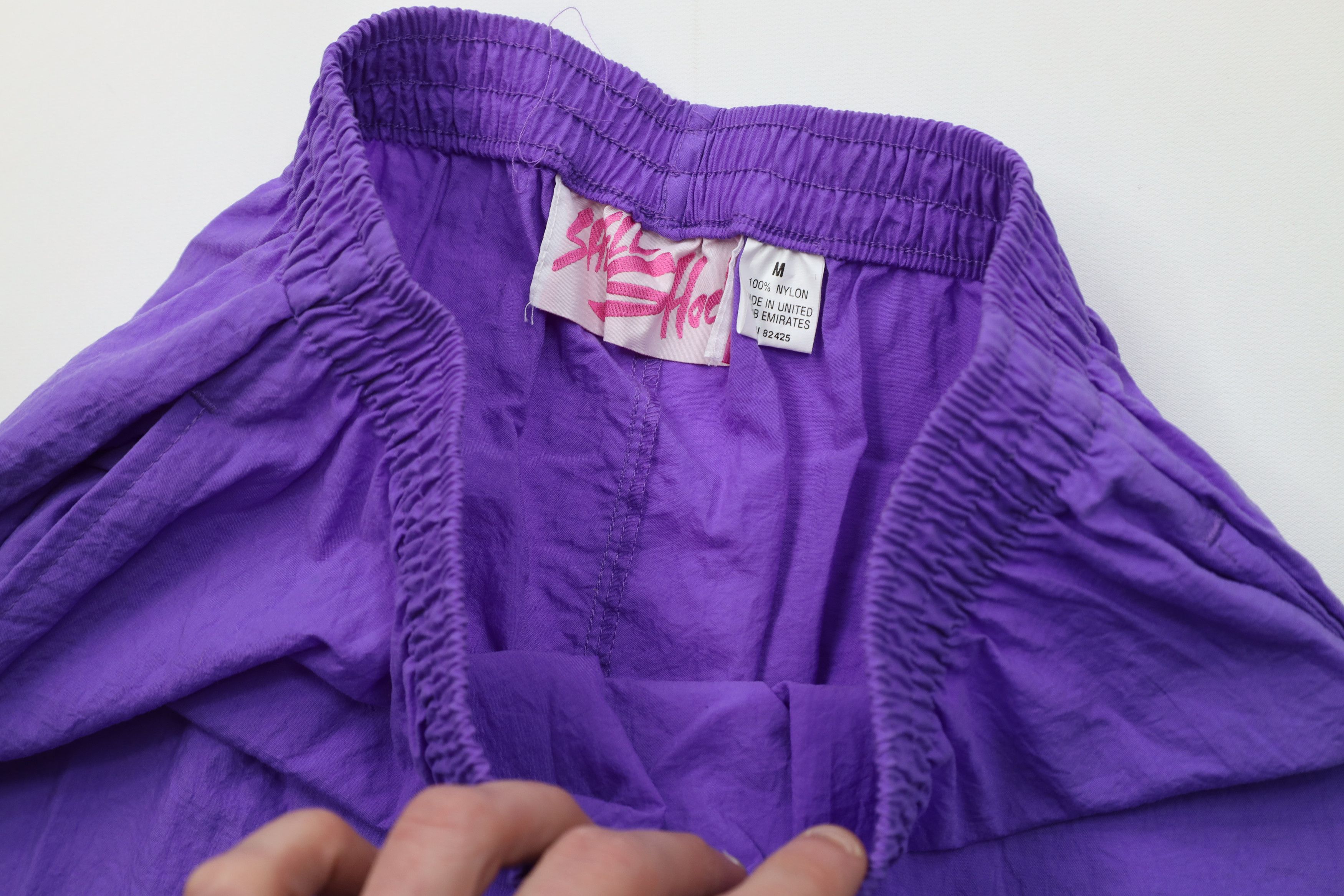 Vintage Vintage 90s Streetwear Windbreaker Joggers Pants Purple Size 26" / US 2 / IT 38 - 8 Thumbnail