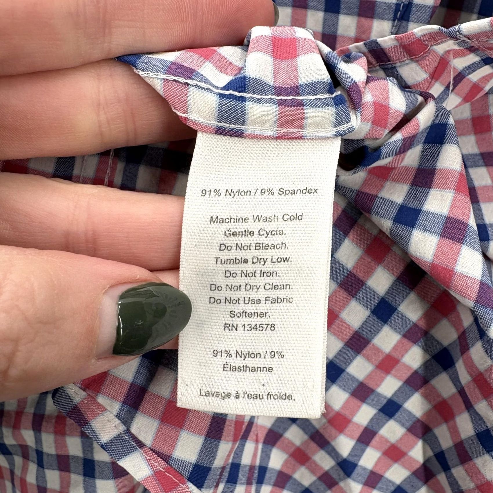Vineyard Vines Vineyard Vines Shirt Mens Large Red Blue Plaid Performance Tucker Classic Fit Shirt Size US L / EU 52-54 / 3 - 5 Thumbnail