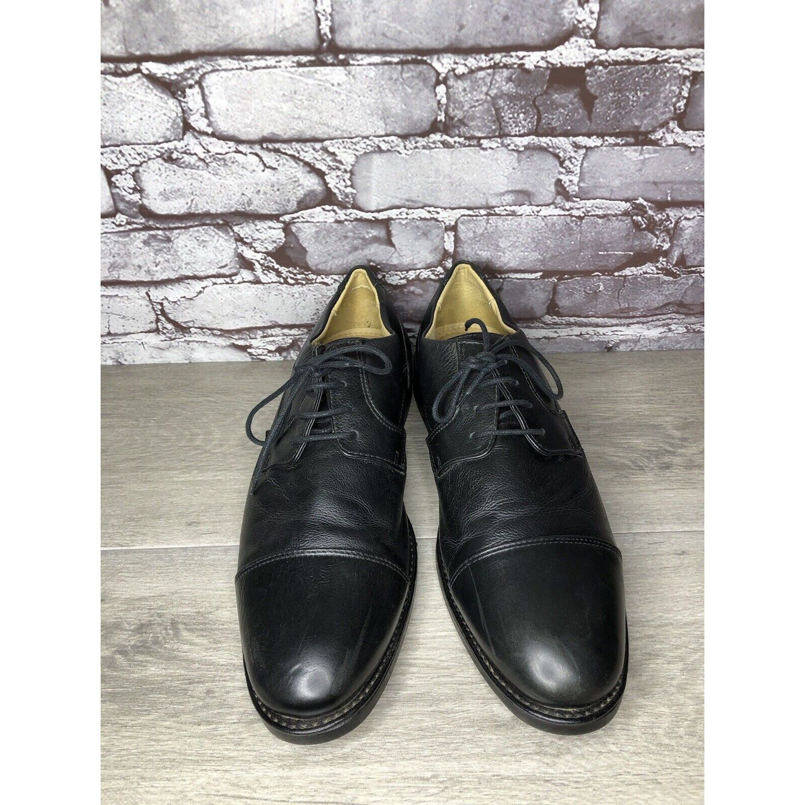 Other Studio Belverde Duke Black Leather Cap Toe Oxfords Dress Sho Size US 11 / EU 44 - 14 Thumbnail