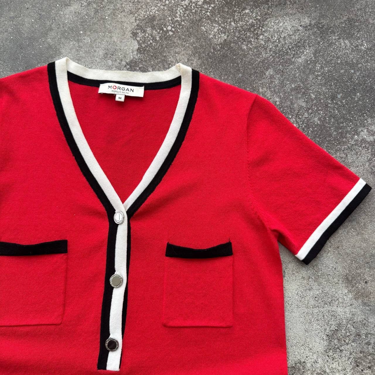20471120 × Japanese Brand × Vintage Morgan de Toi Y2K Short Sleeve Viscose Sweater Size M / US 6-8 / IT 42-44 - 4 Thumbnail