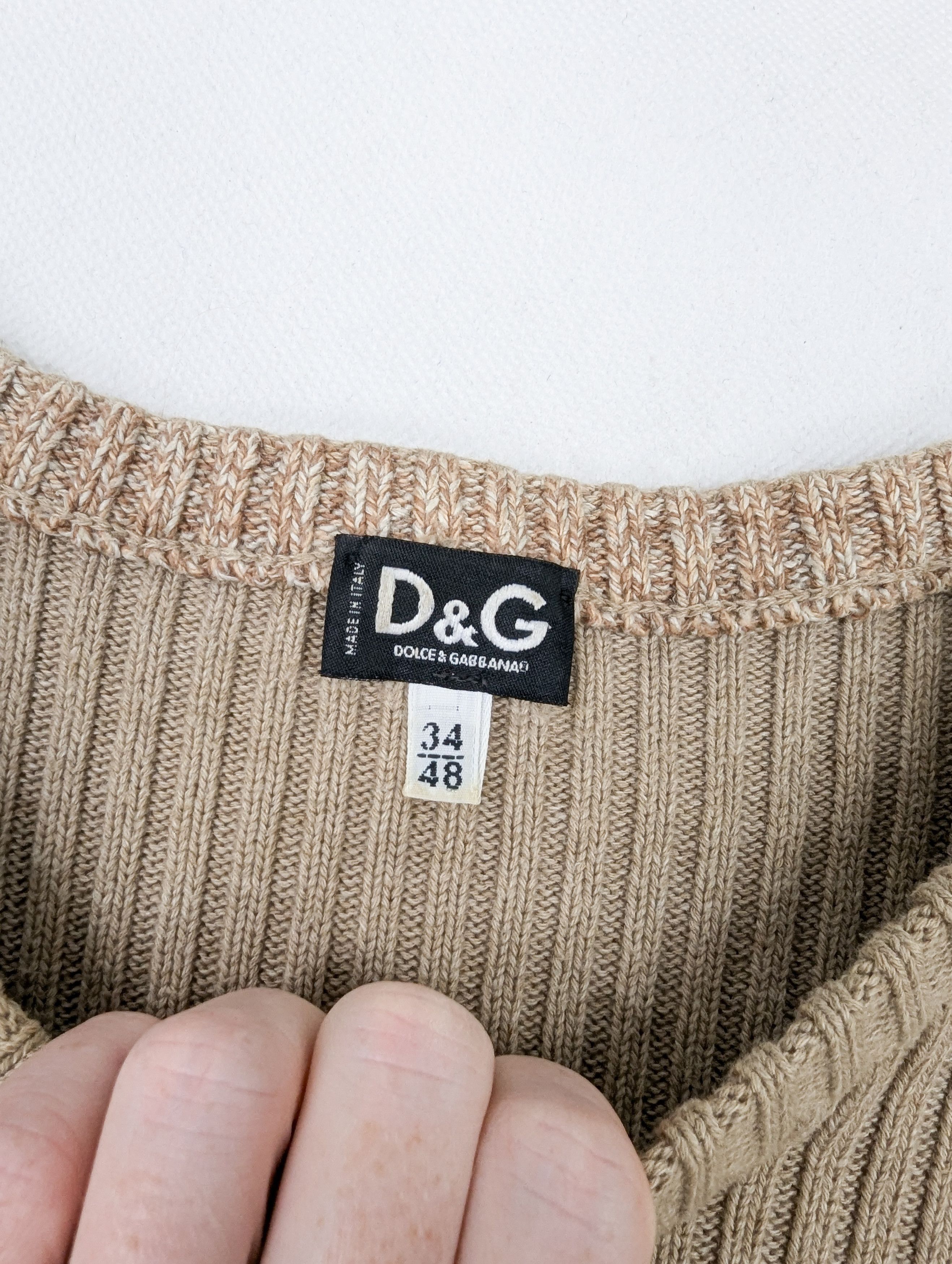 Dolce & Gabbana Dolce Gabbana beige sweater jumper Size XL / US 12-14 / IT 48-50 - 3 Thumbnail