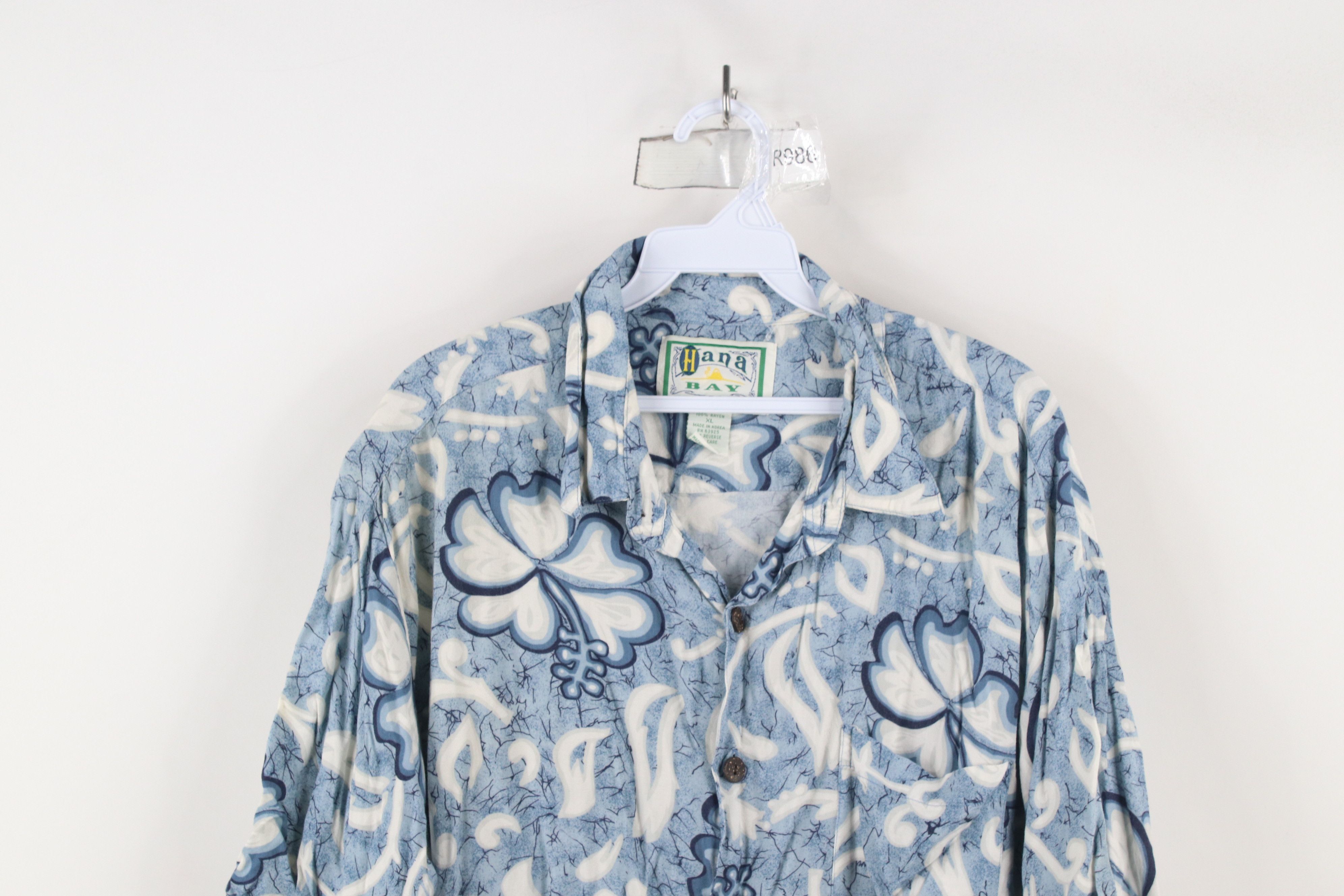Vintage Vintage 90s Streetwear Flower Hawaiian Luau Button Shirt Size US XL / EU 56 / 4 - 2 Thumbnail