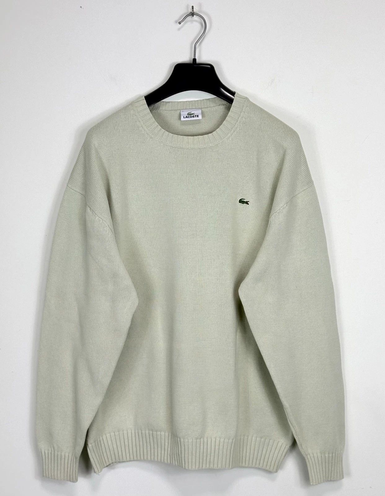 Lacoste Vintage Lacoste Light Green Logo Knit Crewneck Sweater Size US XXL / EU 58 / 5 - 1 Thumbnail