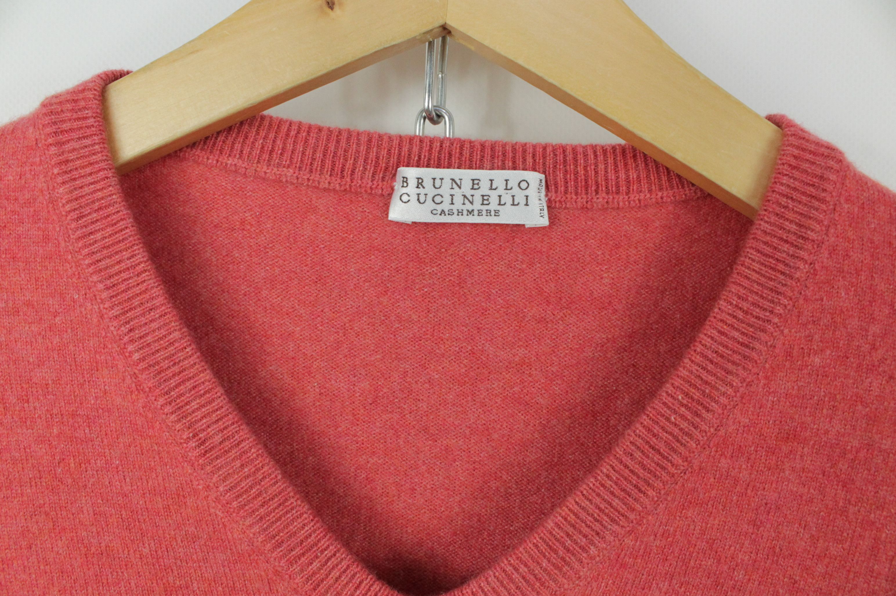 Brunello Cucinelli Brunello Cucinelli Red Cashmere Sweater Pullover Women's Size XS / US 0-2 / IT 36-38 - 3 Thumbnail