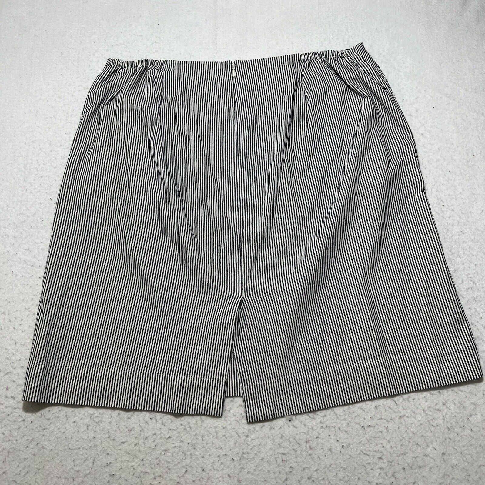 Other Talbots 14W Straight Pencil Skirt Career Navy Striped Slit Size 36" / US 14 / IT 50 - 6 Thumbnail
