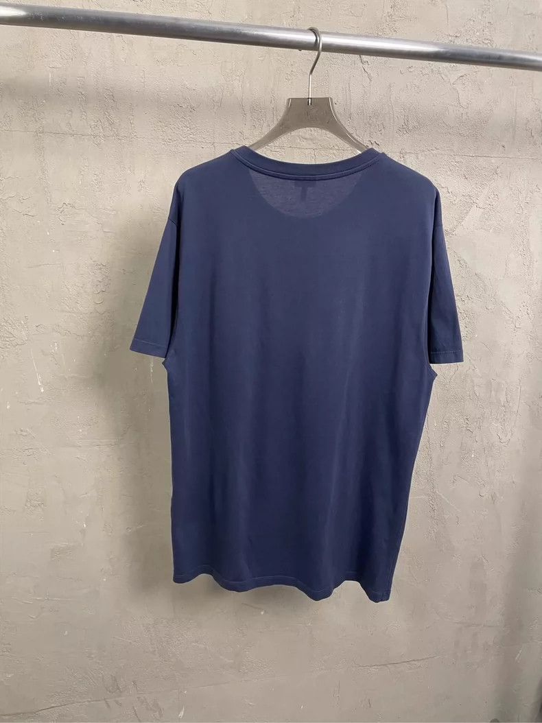 Loewe loewe Dark blue short-sleeved shirt with red logo embroider Size US M / EU 48-50 / 2 - 2 Thumbnail