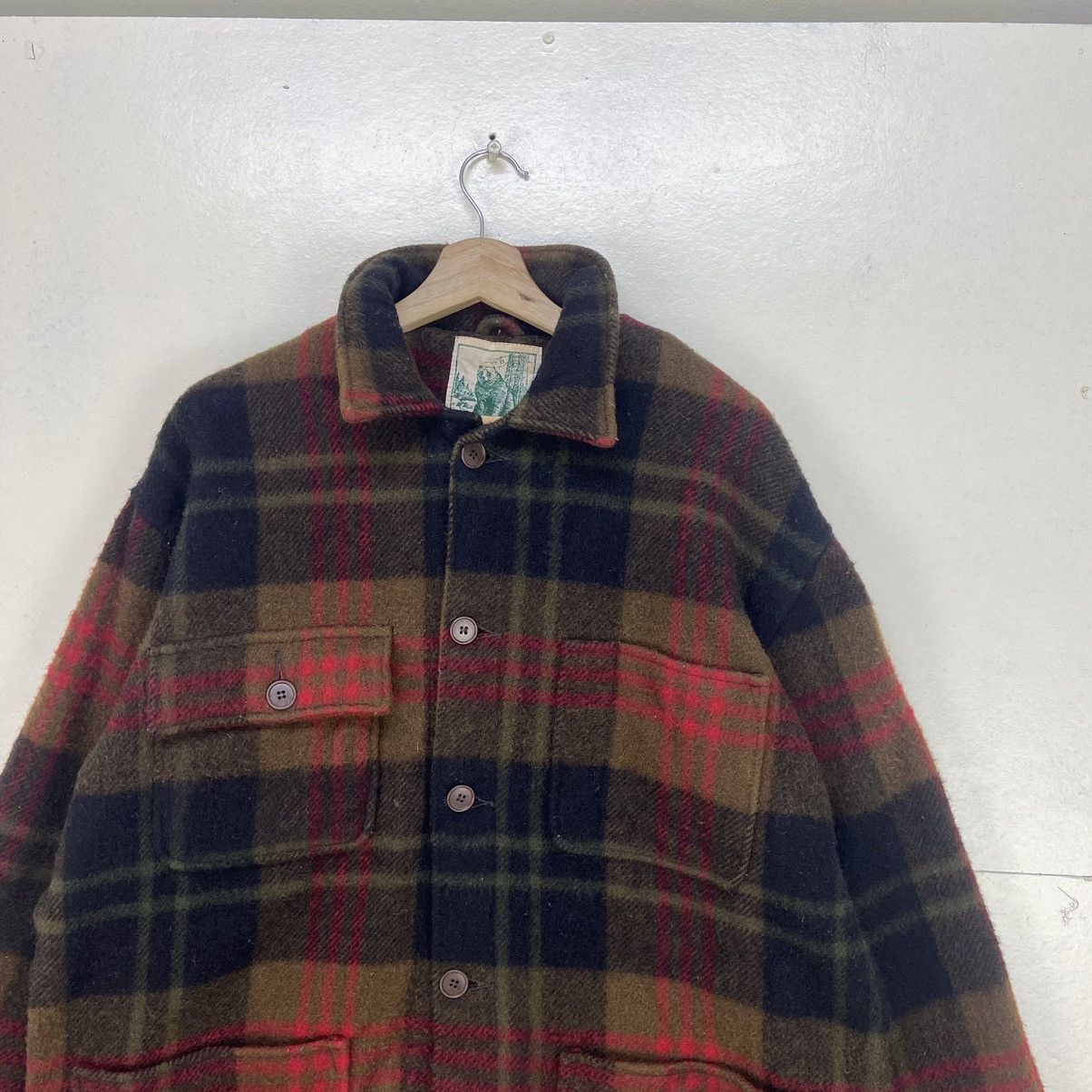 Golden Bear × Vintage Vintage Golden Bear Made in USA Checkered Plaid Wool Jacket Size US M / EU 48-50 / 2 - 5 Thumbnail