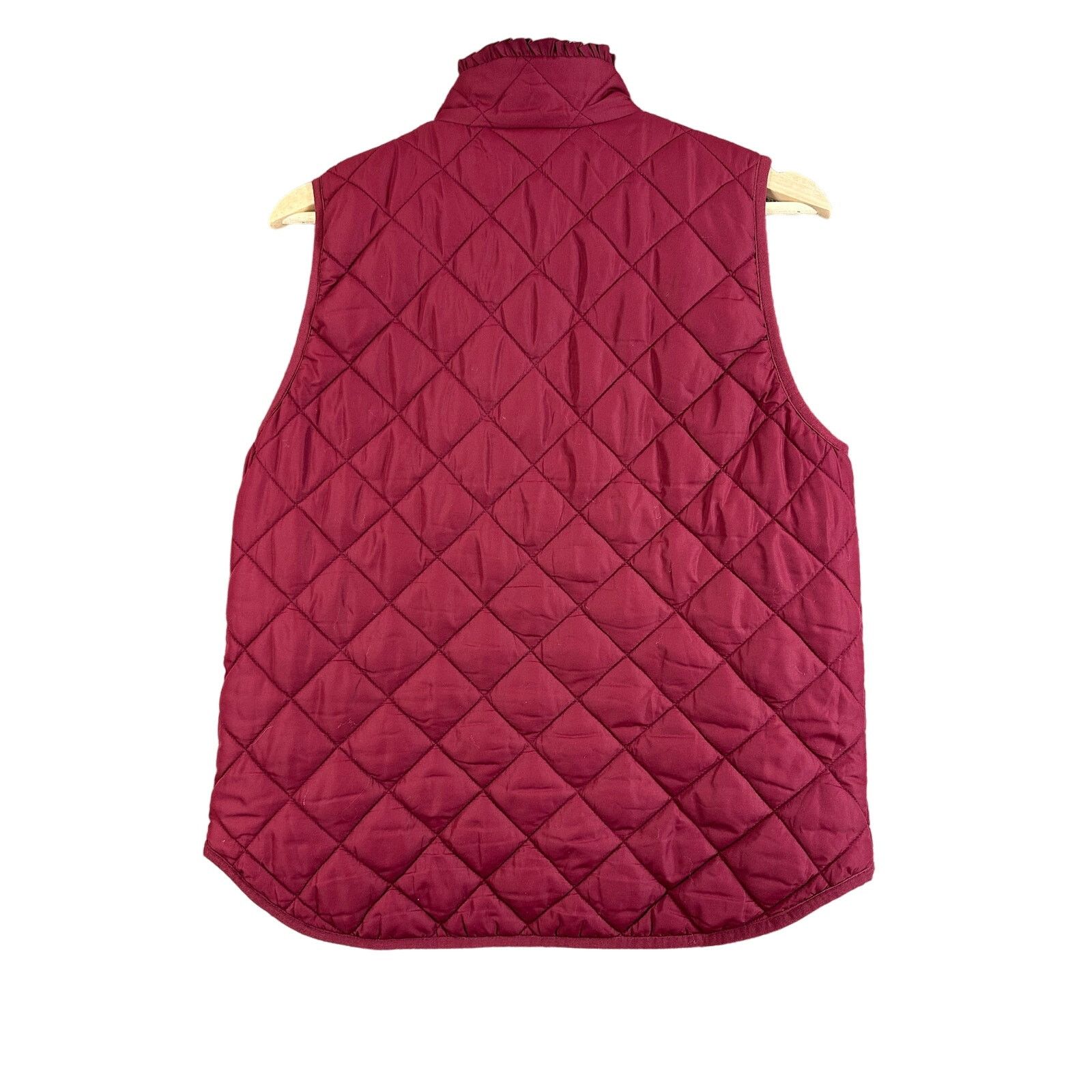 J.Crew J. Crew Mercantile Quilted Ruffle Trim Puffer Vest M Size M / US 6-8 / IT 42-44 - 2 Thumbnail