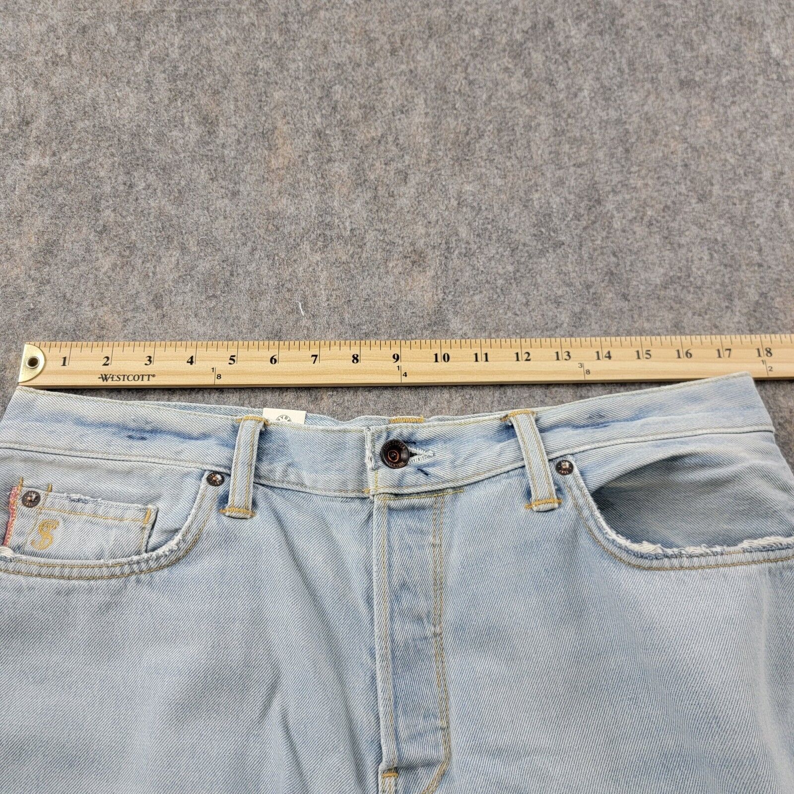 Todd Snyder Todd Snyder Slim Fit Upcycle Patched Selvedge Jeans Size US 34 / EU 50 - 3 Thumbnail