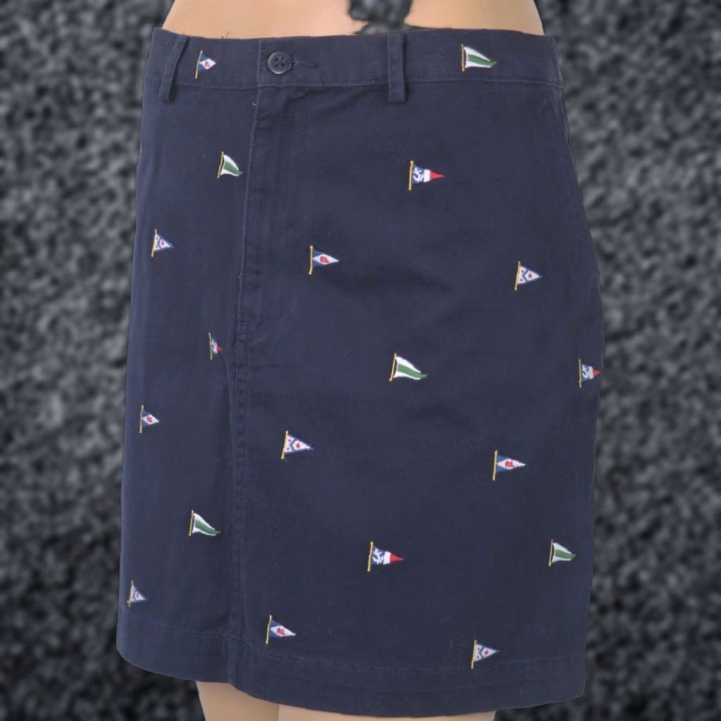 Ralph Lauren Polo Ralph Lauren Navy Blue Nautical Flag Skirt NWT Size 36" / US 14 / IT 50 - 1 Preview