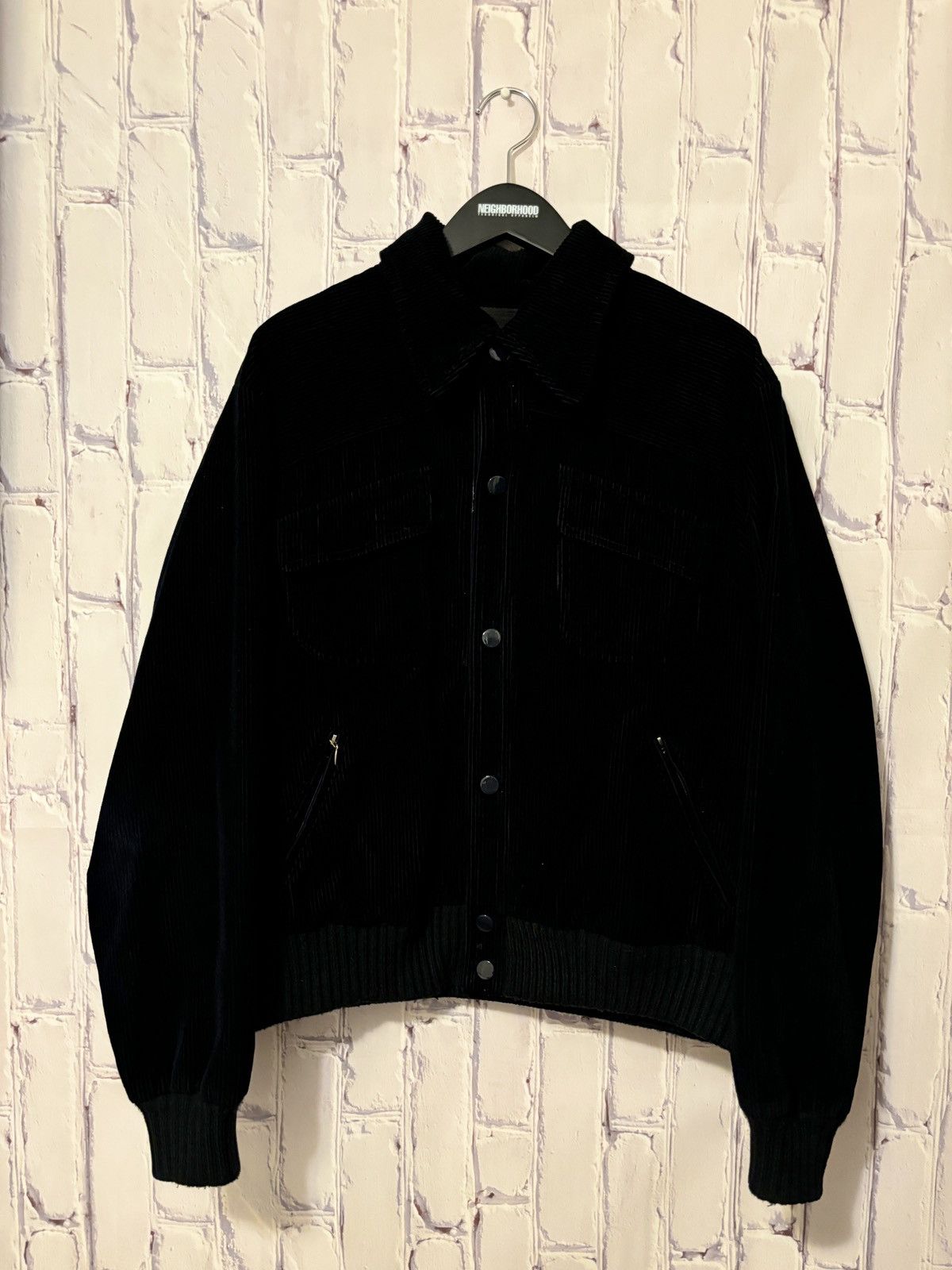 WINNIE Winnie New York Navy Corduroy Bomber Jacket Size US M / EU 48-50 / 2 - 1 Thumbnail