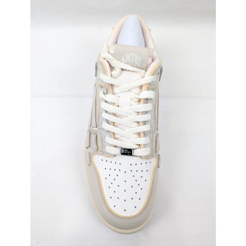 Amiri o1rshd1 Collegiate Skelton Low-Top Sneakers in Birch White Size US 12 / EU 45 - 6 Thumbnail
