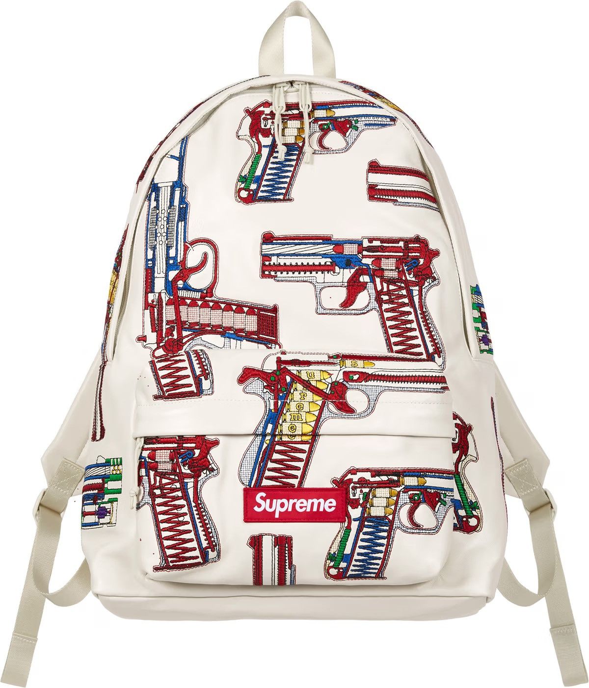 Supreme Supreme White fleece leopard backpack bag | Grailed
