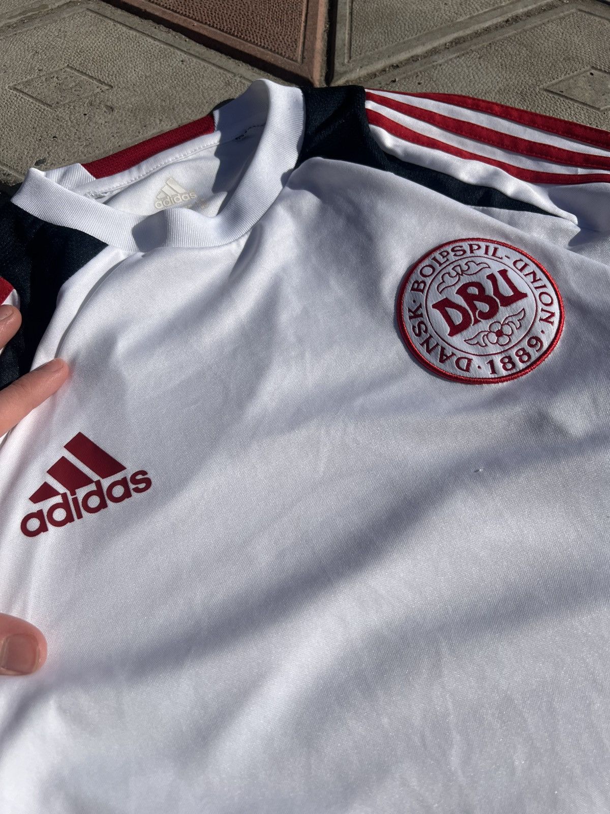 Adidas × Vintage 2011/2012 ADIDAS DENMARK TRAINING FOOTBALL SHIRT SIZE M AOP Size US M / EU 48-50 / 2 - 4 Thumbnail