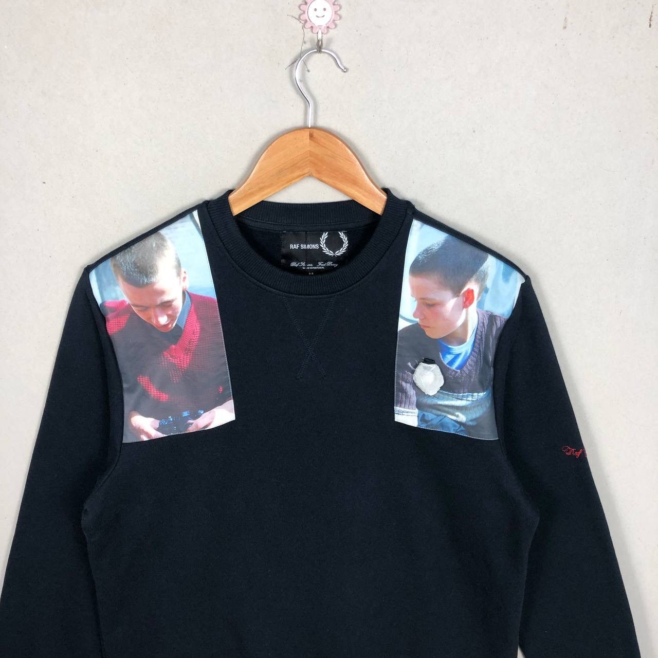 Fred Perry × Raf Simons New Raf Simons Fred Perry Portrait Patch Jumper Sweatshirt Size US M / EU 48-50 / 2 - 4 Thumbnail