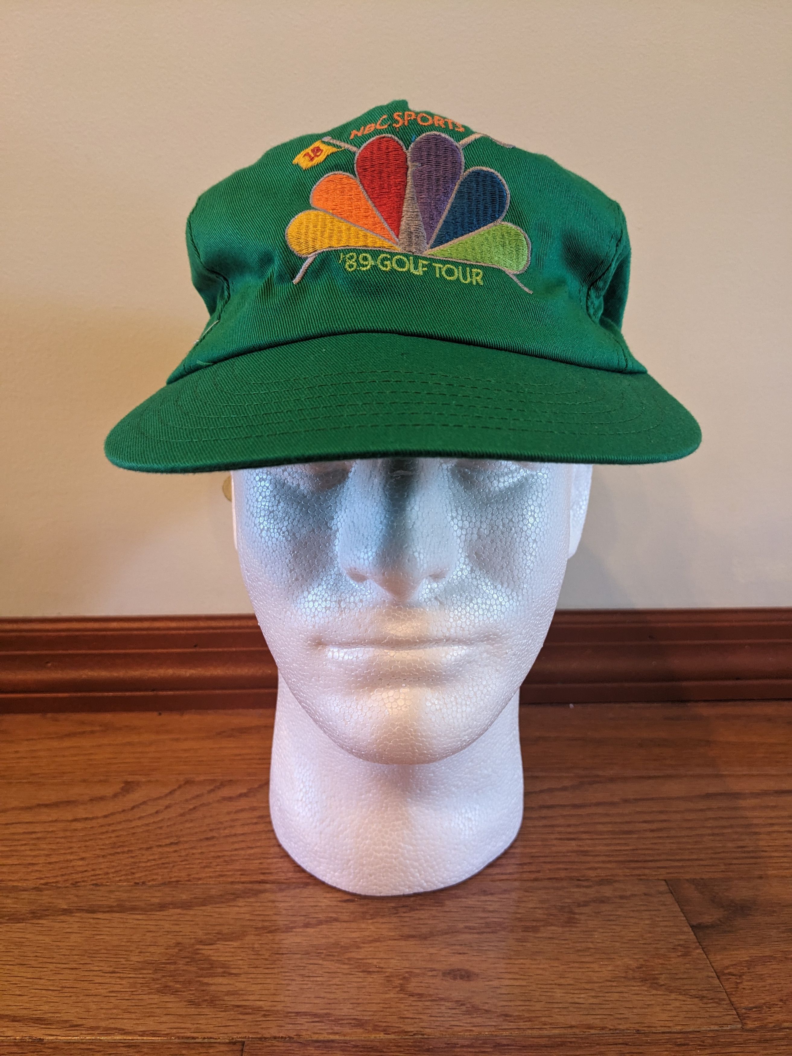 Vintage Vintage 1989 NBC Sports Golf Tour Green Hat Size ONE SIZE - 1 Thumbnail