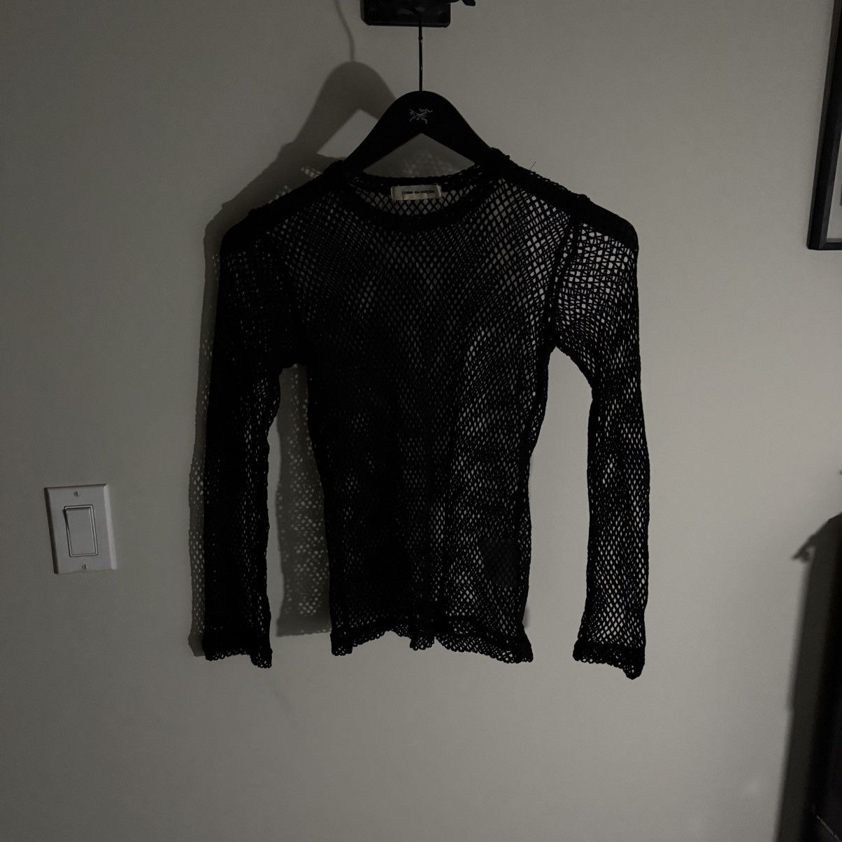 Comme des Garcons SS19 - Fishnet Mesh Reinforced Longsleeve Size US S / EU 44-46 / 1 - 5 Thumbnail