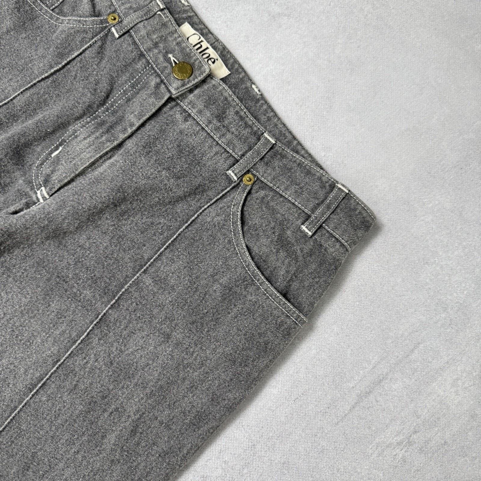 Chloe Vintage Chloe Women Flared Grey Jeans Size 40 Size 28" / US 6 / IT 42 - 8 Thumbnail