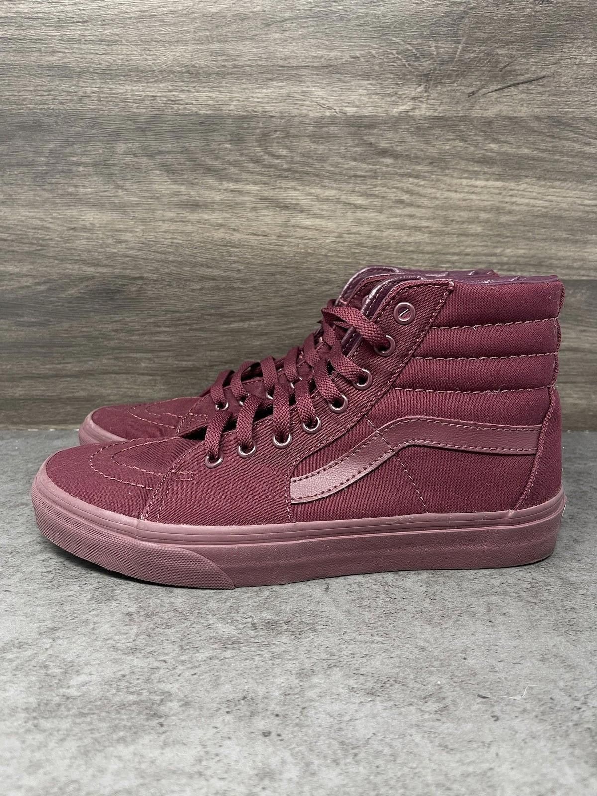Vans Vans Sk8 Hi Shoes Mens Size 7.5 Burgundy Maroon Red Sneakers Size US 7.5 / EU 40-41 - 1 Thumbnail