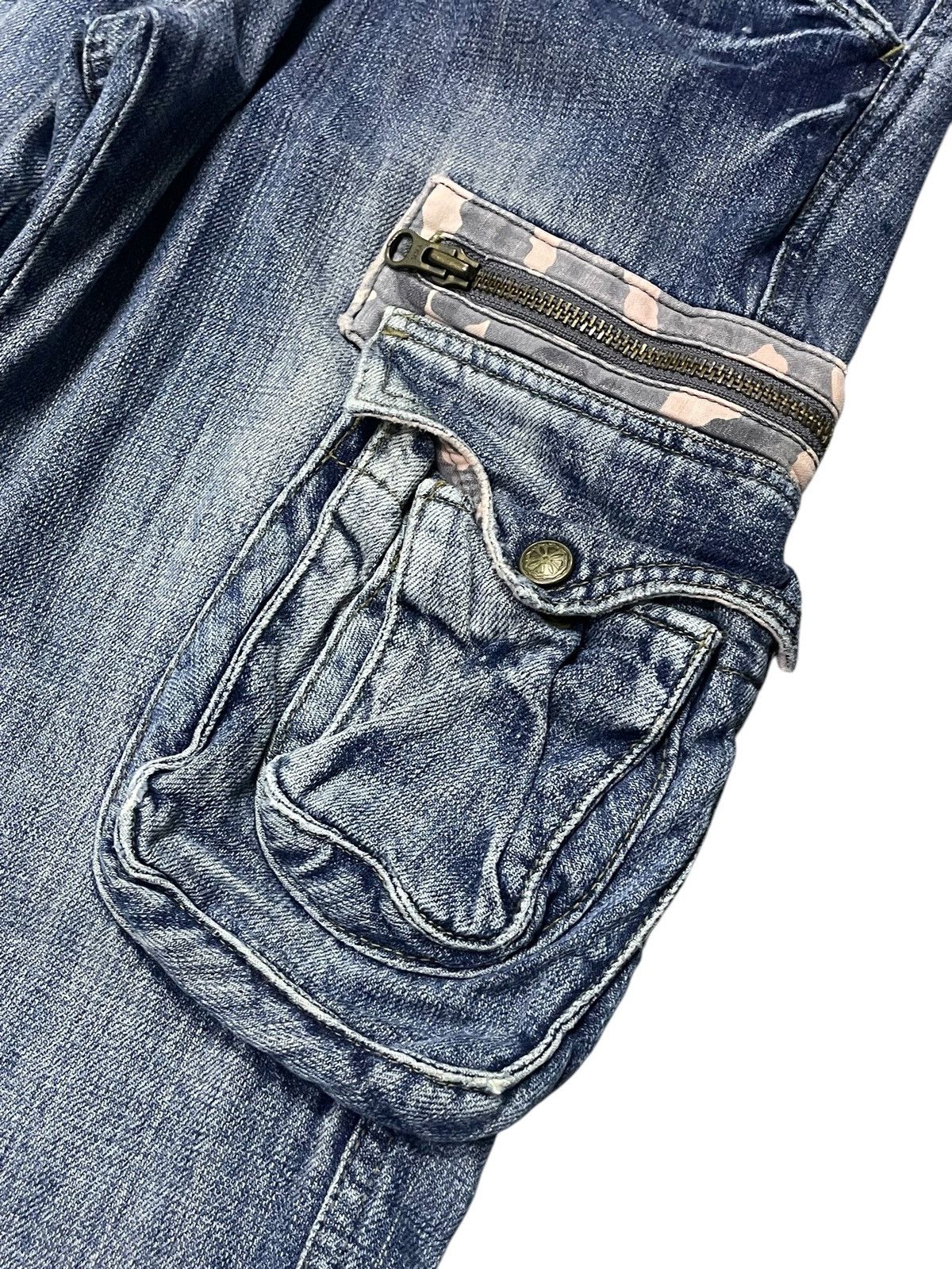 Hysteric Glamour ETBOITE Japan Cargo Flare Surplus Denim Jeans Size US 30 / EU 46 - 7 Thumbnail