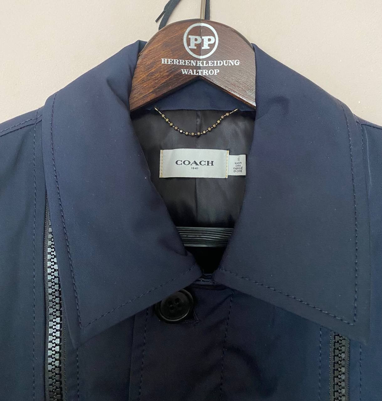 Coach RARE🔥 Coach Men's Long Overcoat in Blue Black Size US L / EU 52-54 / 3 - 3 Thumbnail