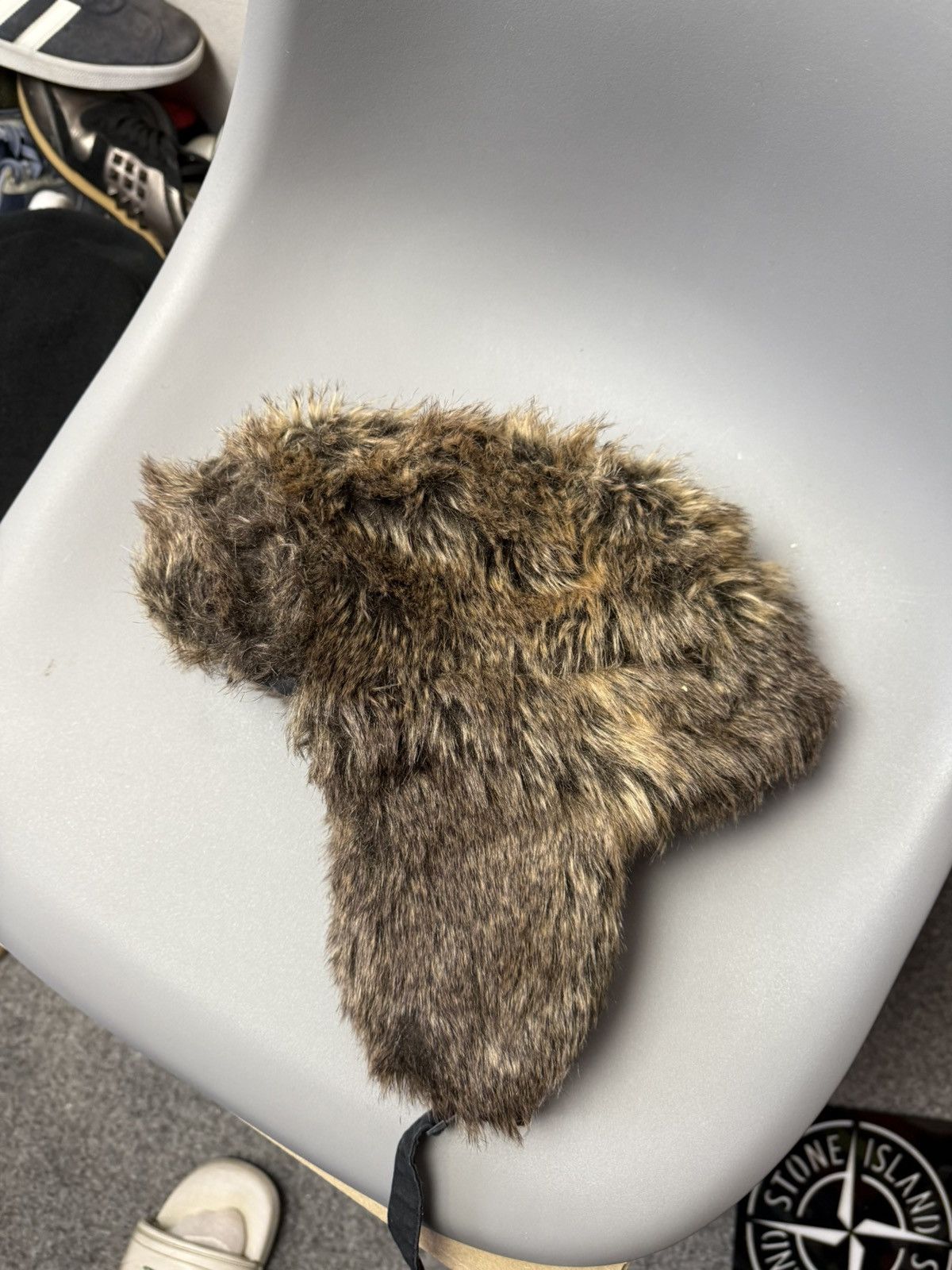 Vintage Ushanka Trapper Hat Furry Mohair Fuzzy Fur Hat Y2K 90s rare Size ONE SIZE - 2 Thumbnail