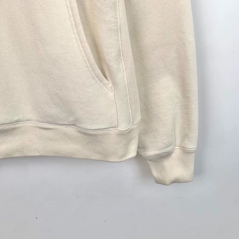 Gucci Gucci Beige logo embroidered cotton hooded drawstring sweat Size US S / EU 44-46 / 1 - 4 Thumbnail