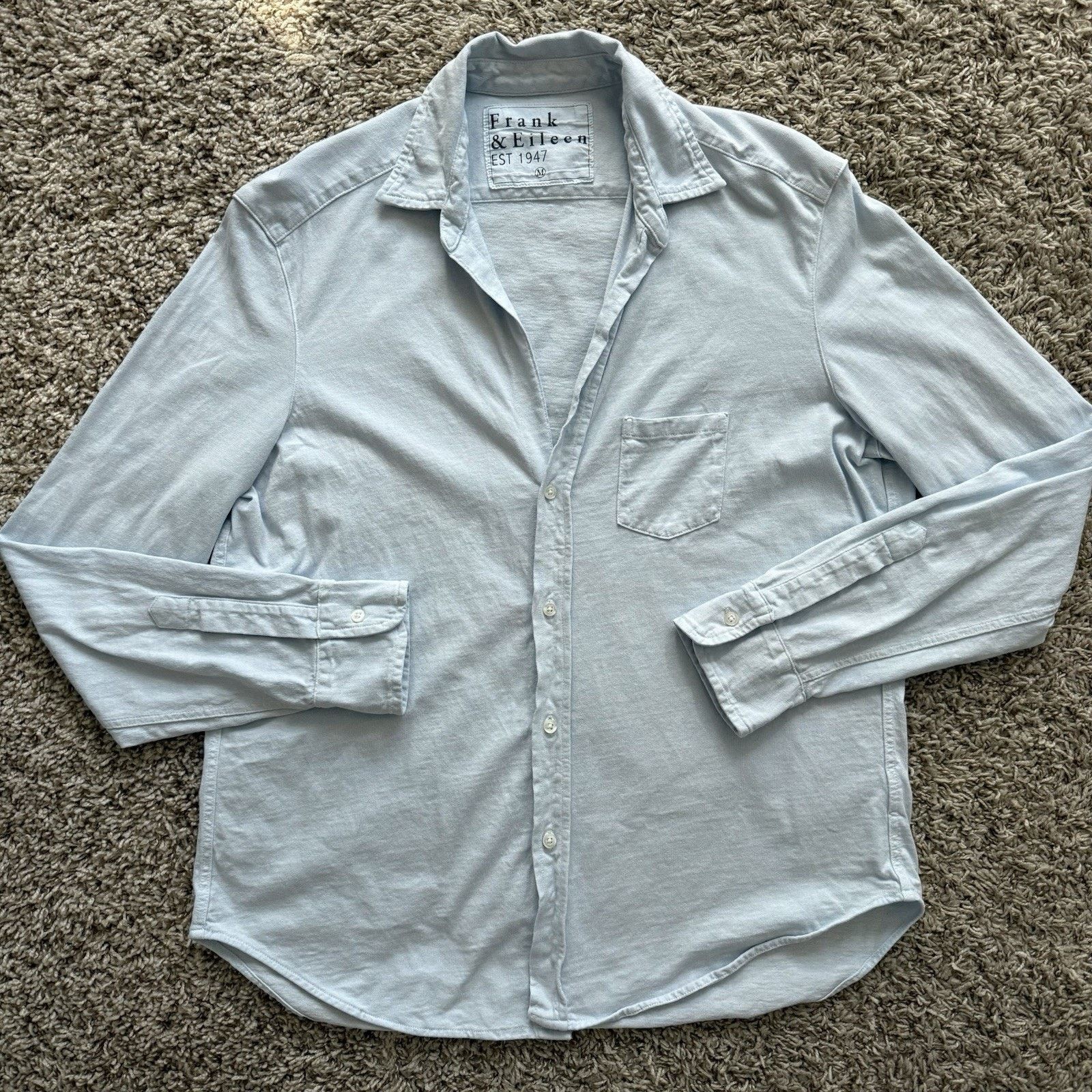 Frank & Eileen Frank & Eileen Button Up Shirt Light Blue Cotton LabeileenHJ Size M / US 6-8 / IT 42-44 - 1 Thumbnail