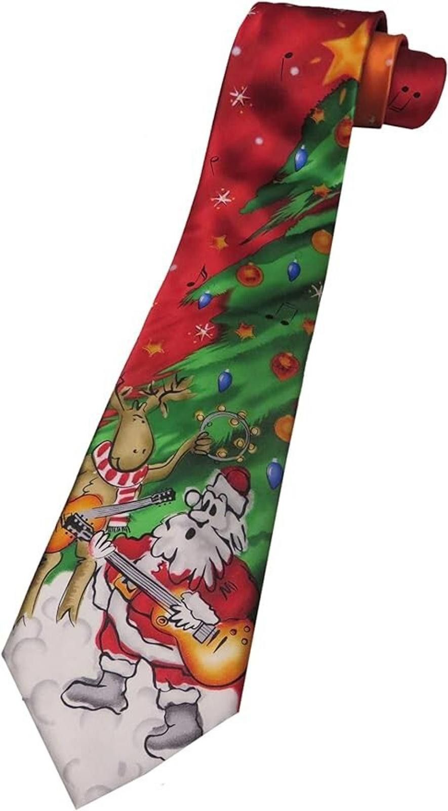 Designer Jerry Garcia Neck Tie Collection 60 Merry Christmas New Size ONE SIZE - 1 Preview
