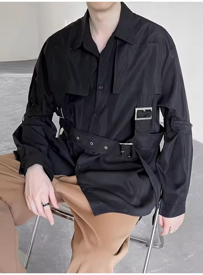 Other Punk Hip Hop Techwear Style Long Sleeve Cargo Shirt Size US XL / EU 56 / 4 - 3 Thumbnail