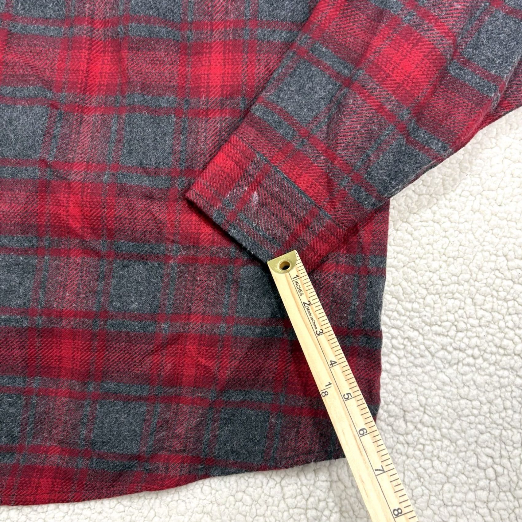 Orvis Orvis Shirt Jacket Mens 2XL Red Plaid Heavyweight Flannel Shacket Button-Up Cotton Western Size US XXL / EU 58 / 5 - 6 Thumbnail