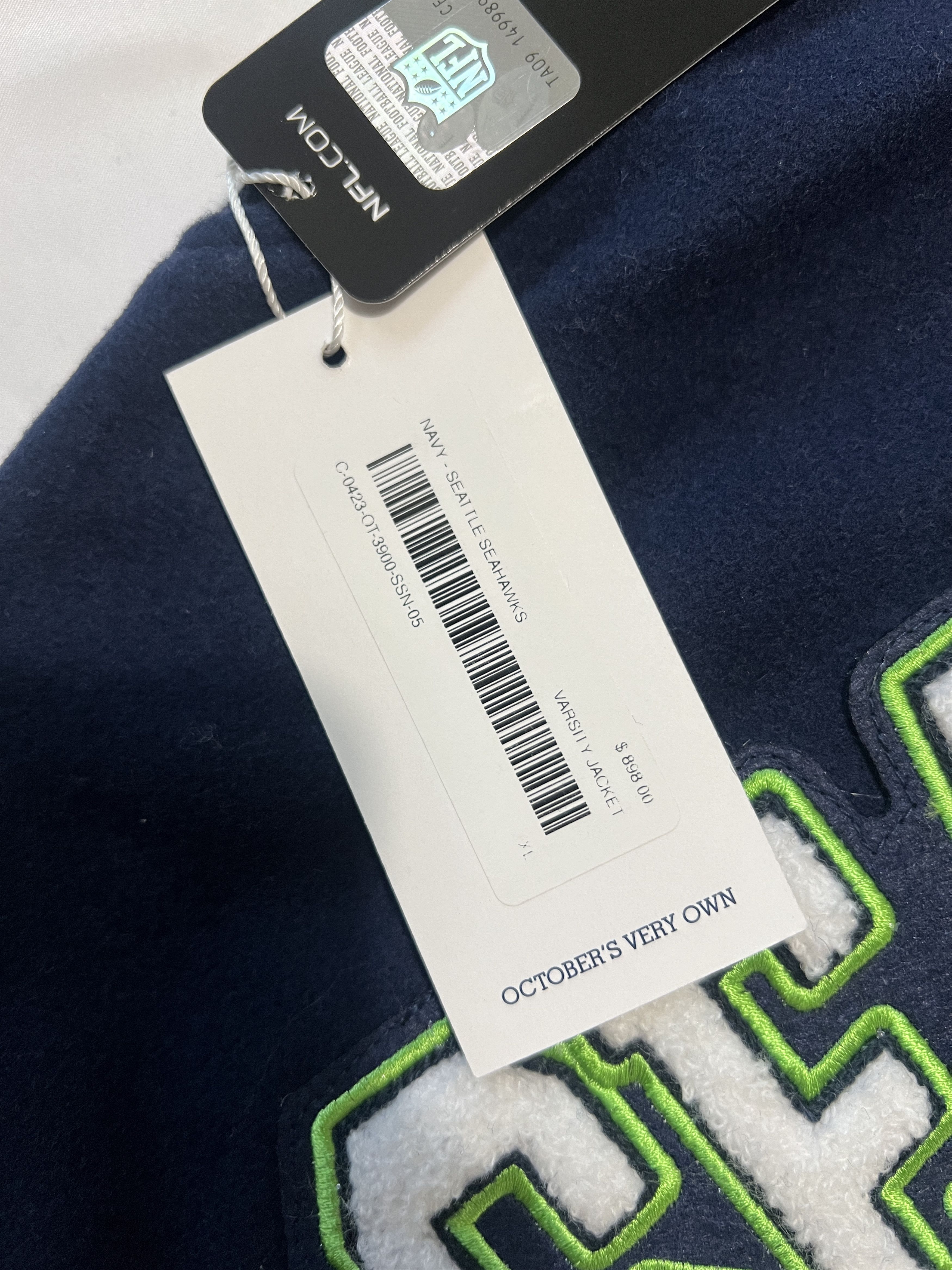 Drake OVO x NFL Seattle Seahawks VARSITY JACKET Size US XL / EU 56 / 4 - 9 Thumbnail