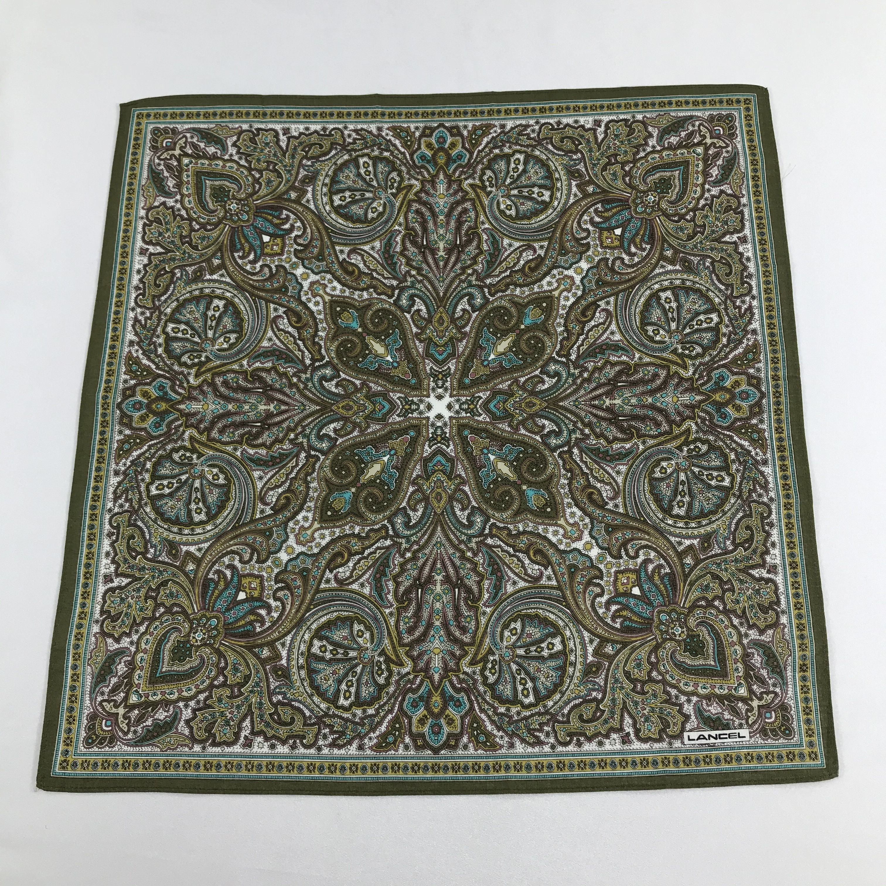 Lancel Lancel Paisley Handkerchief Neckerchief Bandana H1219 Size ONE SIZE - 2 Thumbnail