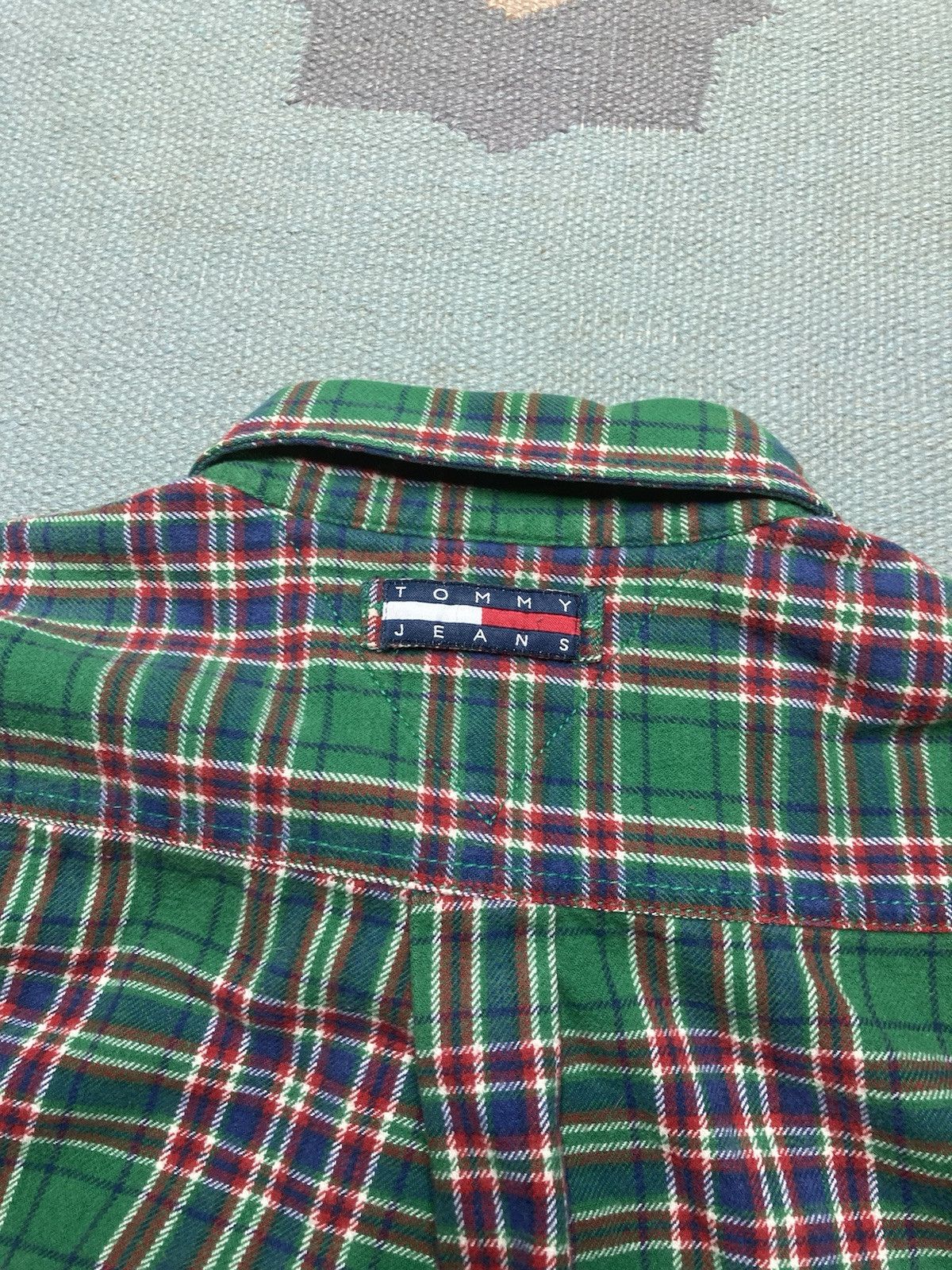 Tommy Hilfiger × Vintage Tommy Hilfiger flannel shirt woven cotton heavyweight large Size US L / EU 52-54 / 3 - 7 Thumbnail