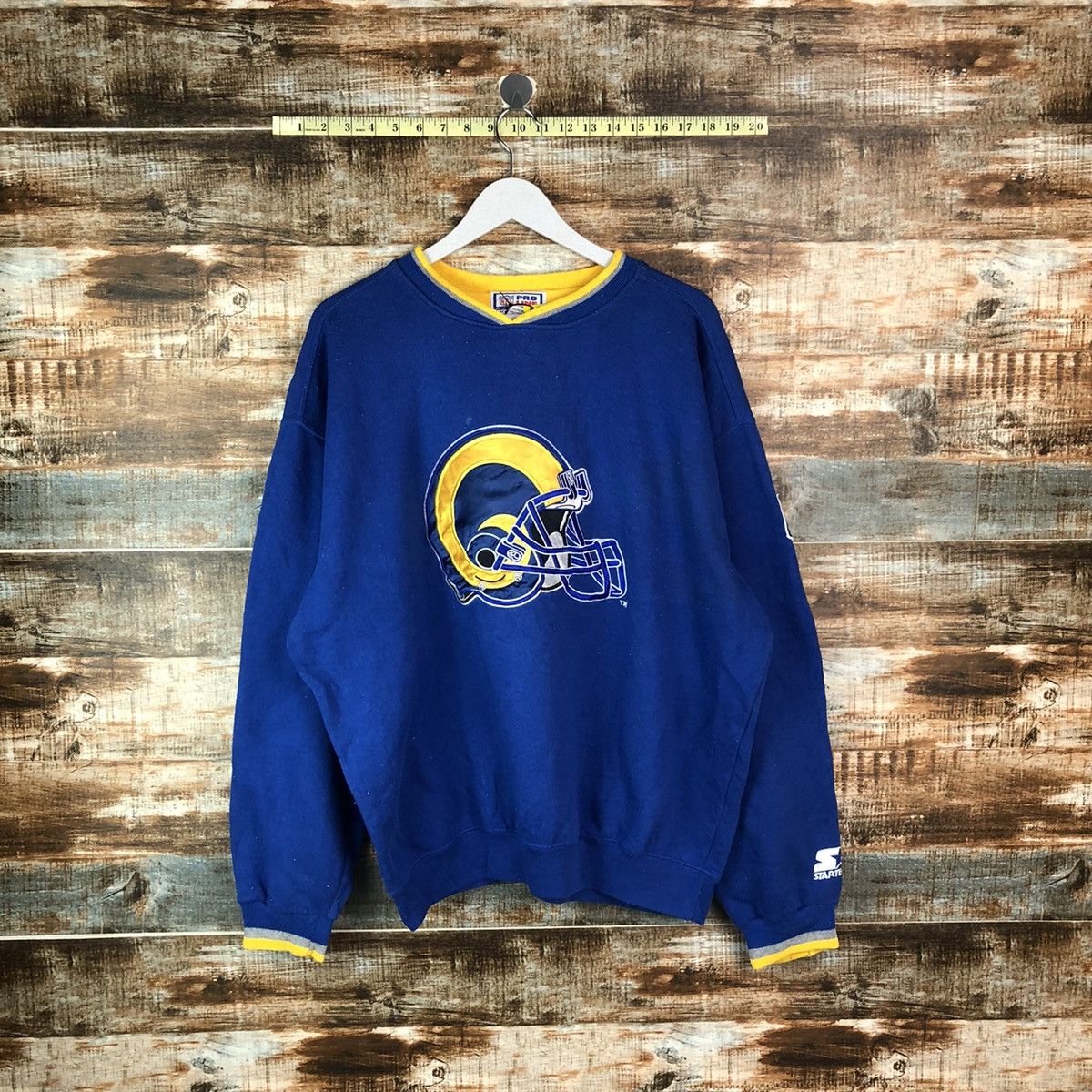 NFL × Starter American Football NFL Blue Jersey sweatshirt #A2029 Size US L / EU 52-54 / 3 - 1 Thumbnail