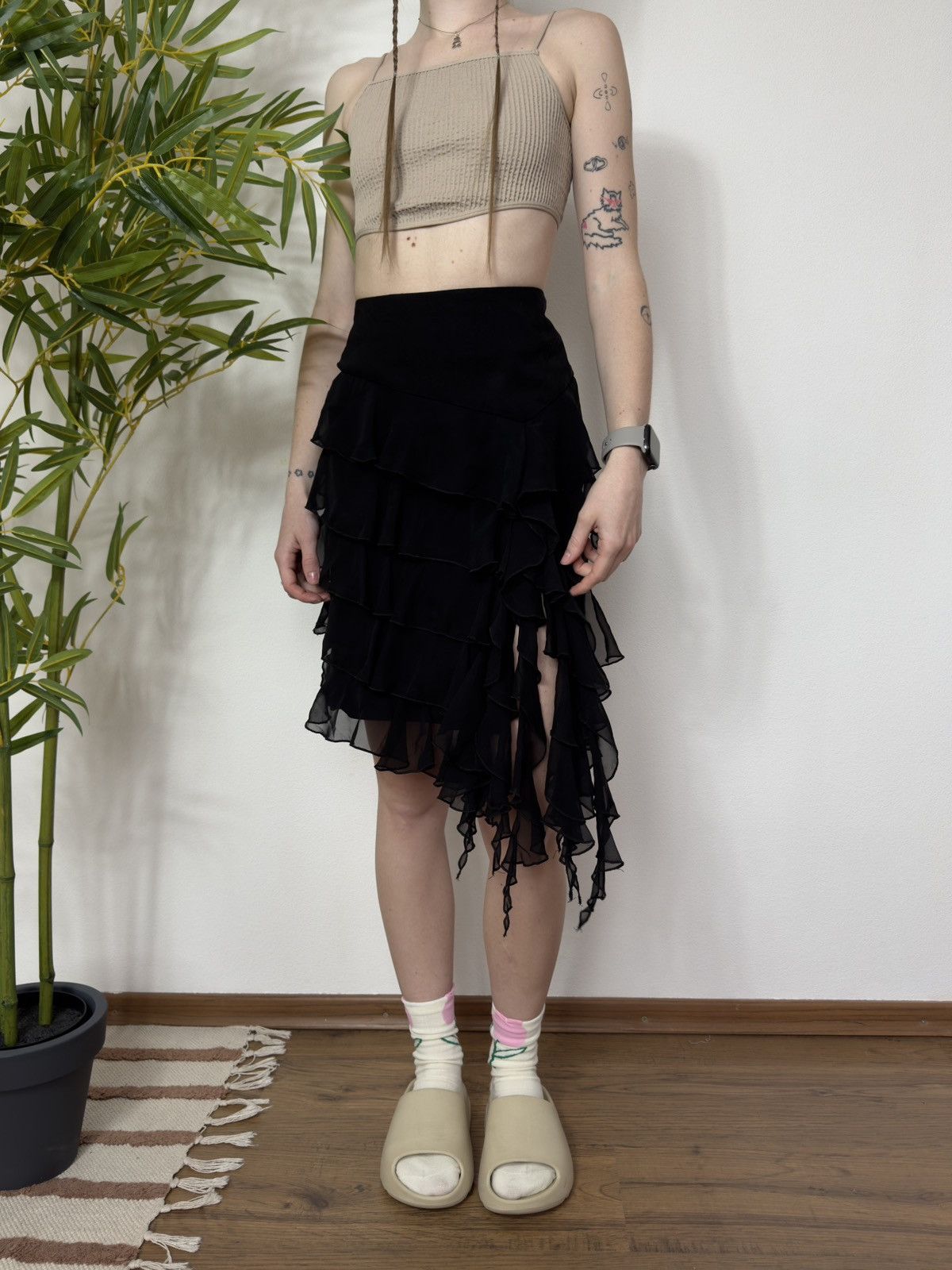 Morgan Homme VINTAGE MORGAN DE TOI FRANCE MESH RUSH SKIRT Size 26" / US 2 / IT 38 - 1 Thumbnail