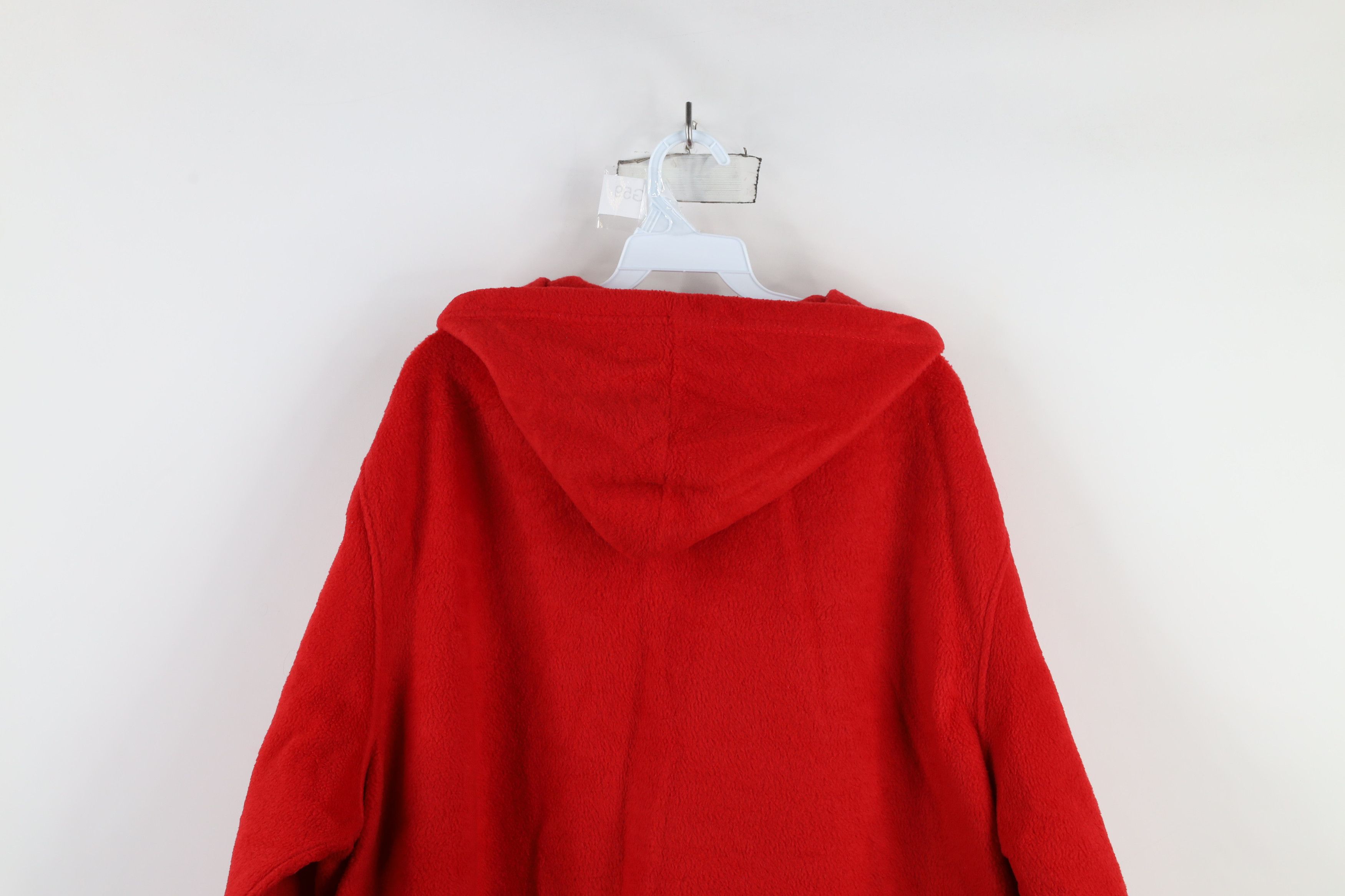 Disney × Vintage Vintage 90s Disney Mickey Mouse Full Zip Fleece Hoodie Red Size 3XL / US 20-22 - 13 Thumbnail