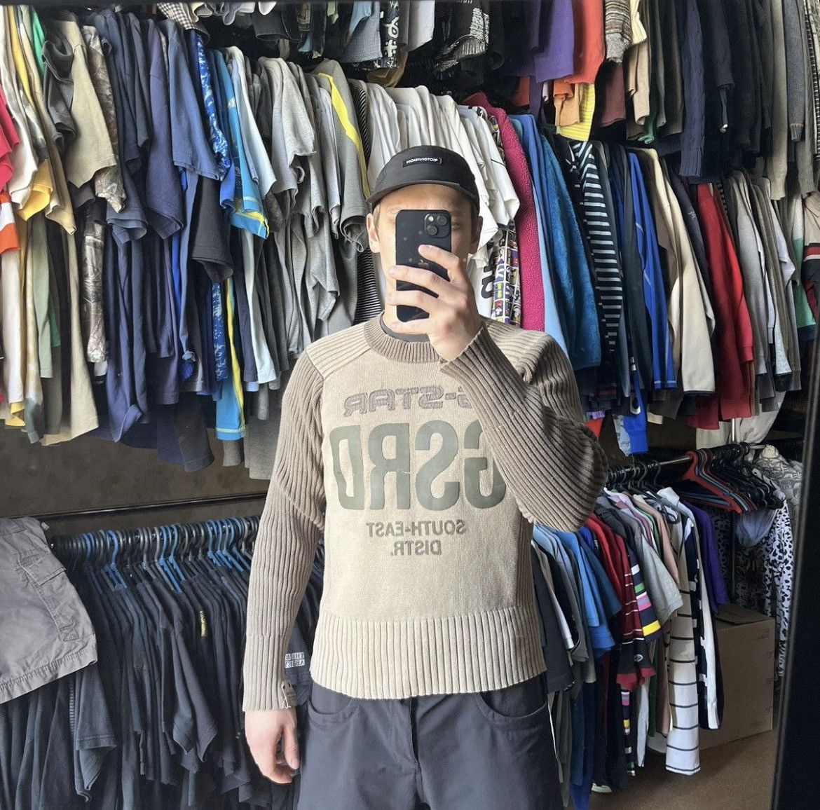 G-Star Vintage G Star Raw avant garde ribbed big logo sweater 90’s Size US M / EU 48-50 / 2 - 2 Thumbnail
