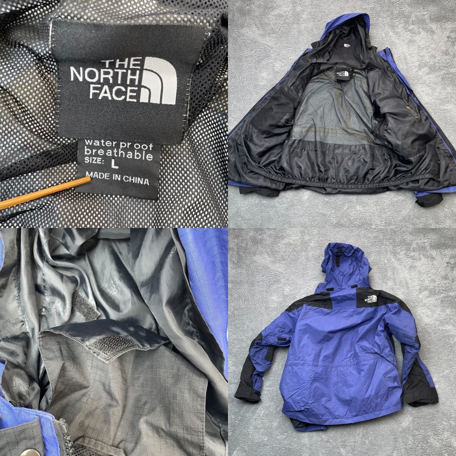 The North Face VINTAGE The North Face Jacket L Blue Gore Tex Hooded Waterproof Windbreaker Men 90s Size US L / EU 52-54 / 3 - 8 Thumbnail