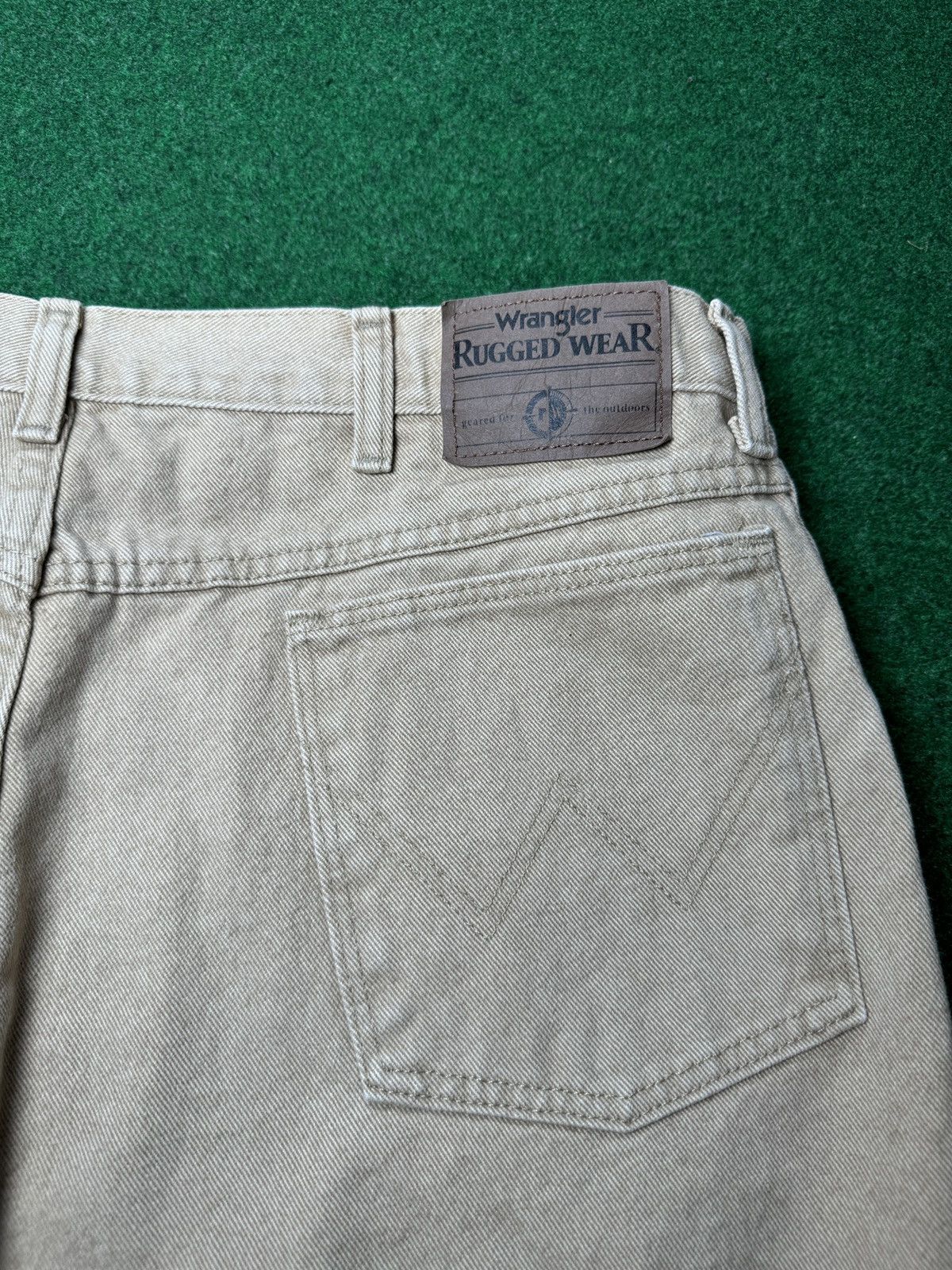 Vintage × Wrangler Y2K Wrangler Tan Jorts Relaxed Fit Baggy Denim Shorts Size US 38 / EU 54 - 2 Thumbnail
