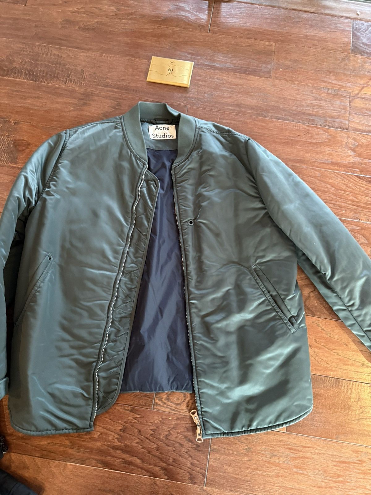 Acne Studios Acne Studio Green/Blue Bomber Size US M / EU 48-50 / 2 - 2 Thumbnail