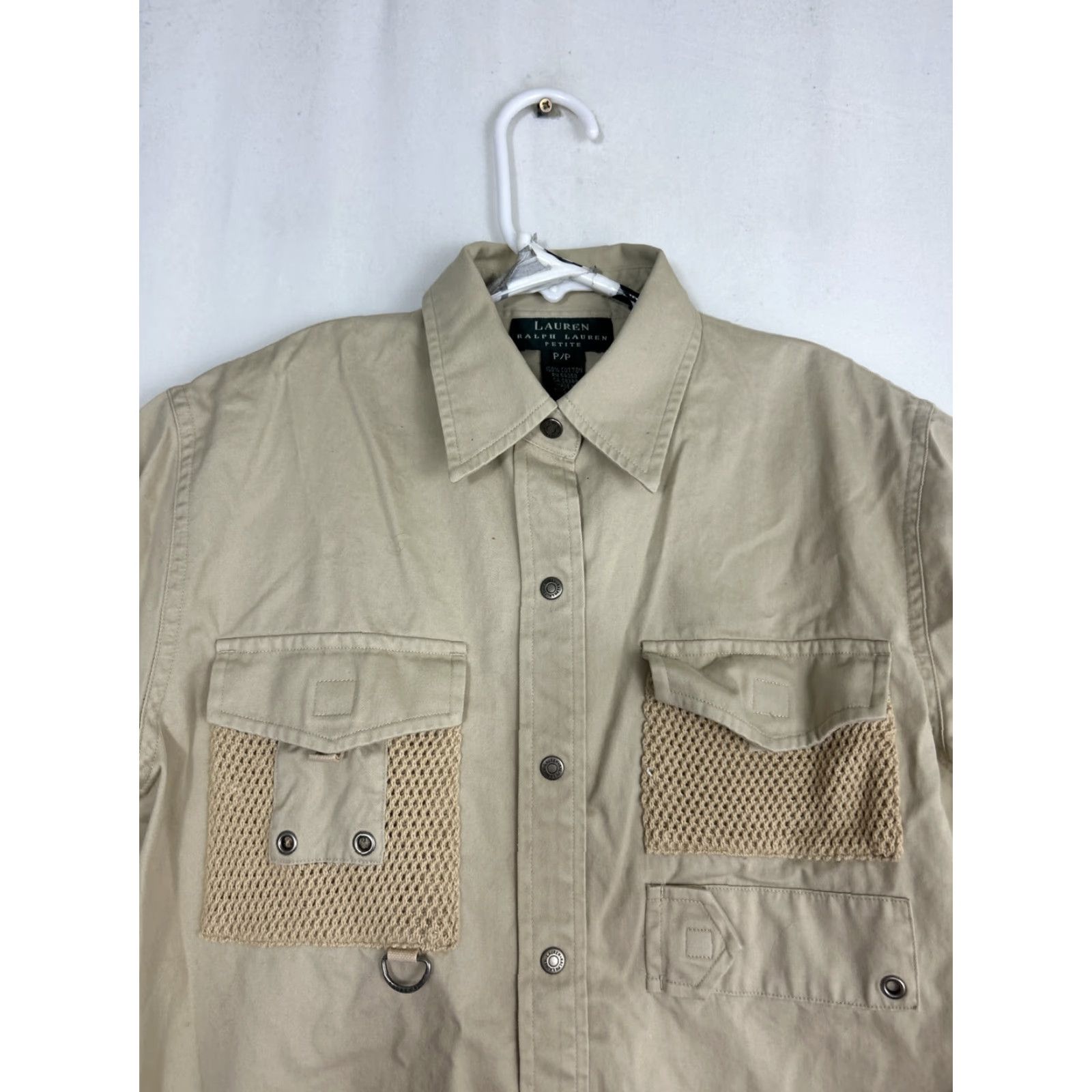 Ralph Lauren Lauren Ralph Lauren Utility Shirt Womens Medium Petite PP Cotton Twill 1967 Size XXS / US 00 / IT 34 - 3 Thumbnail