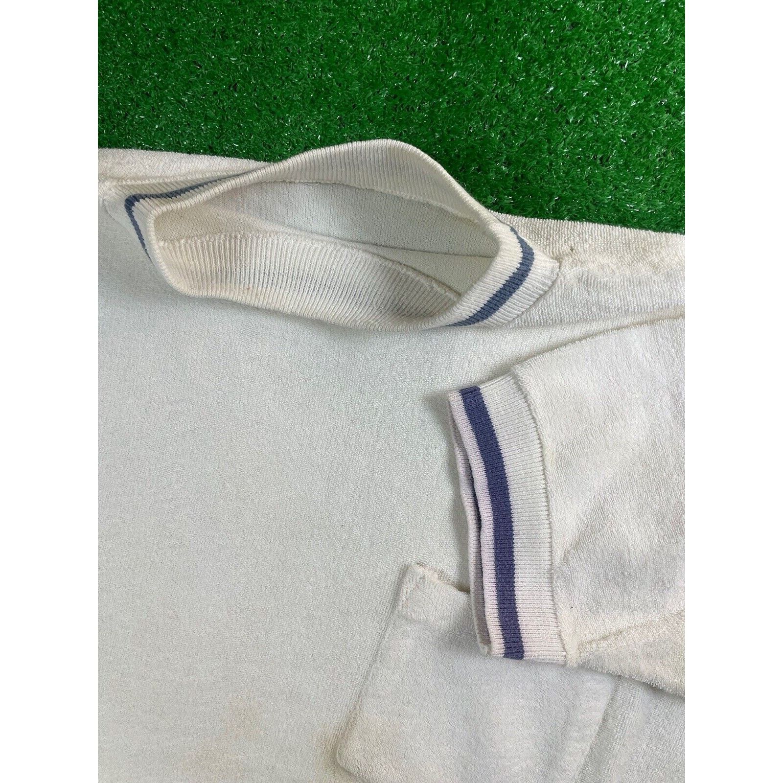 Vintage Vintage 50s Terry Cloth White Small Medium Pocket Shirt USA Size US M / EU 48-50 / 2 - 2 Thumbnail